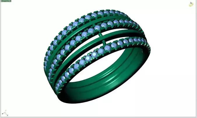 Jewelry 3D Models with render and 3dm  stl - R-3895