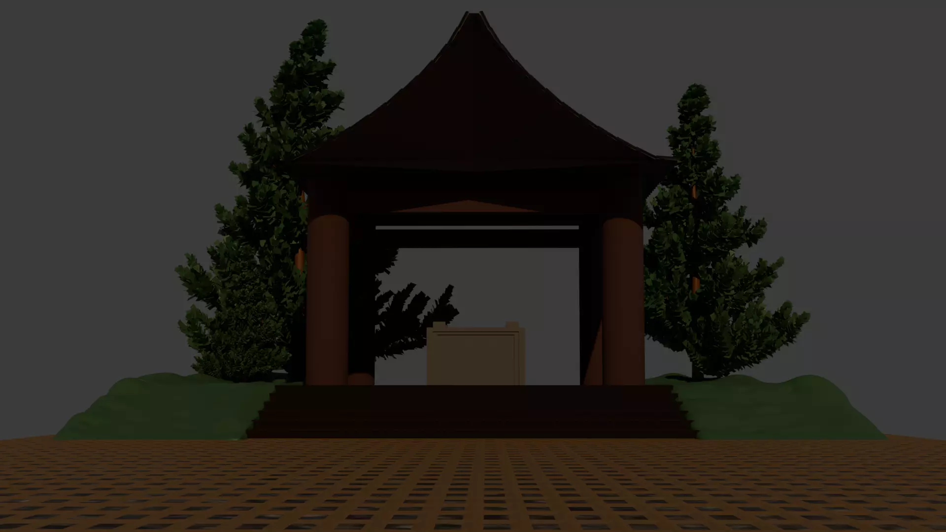 Japanese mini-temple  3D model_0