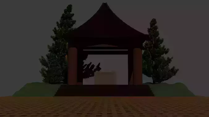 Japanese mini-temple  3D model