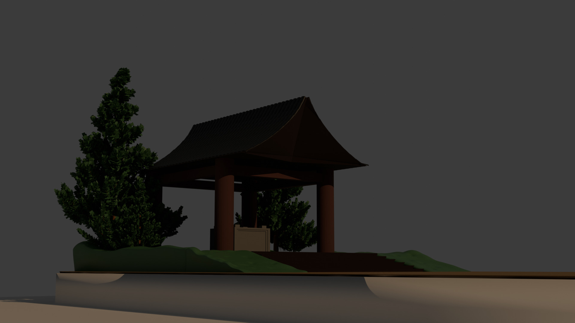 Japanese mini-temple  3D model_1