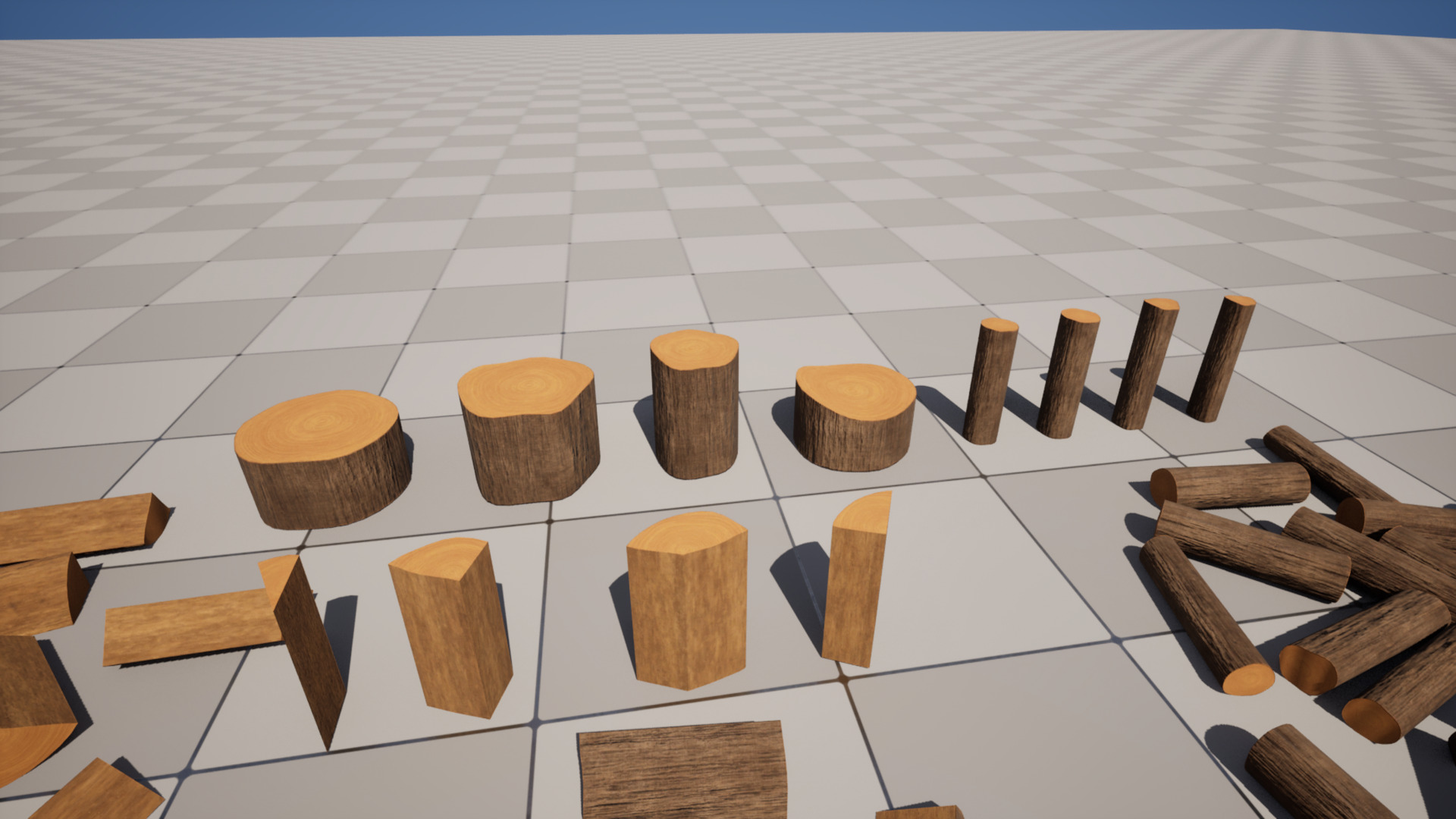 Firewood  Low-poly 3D model_2