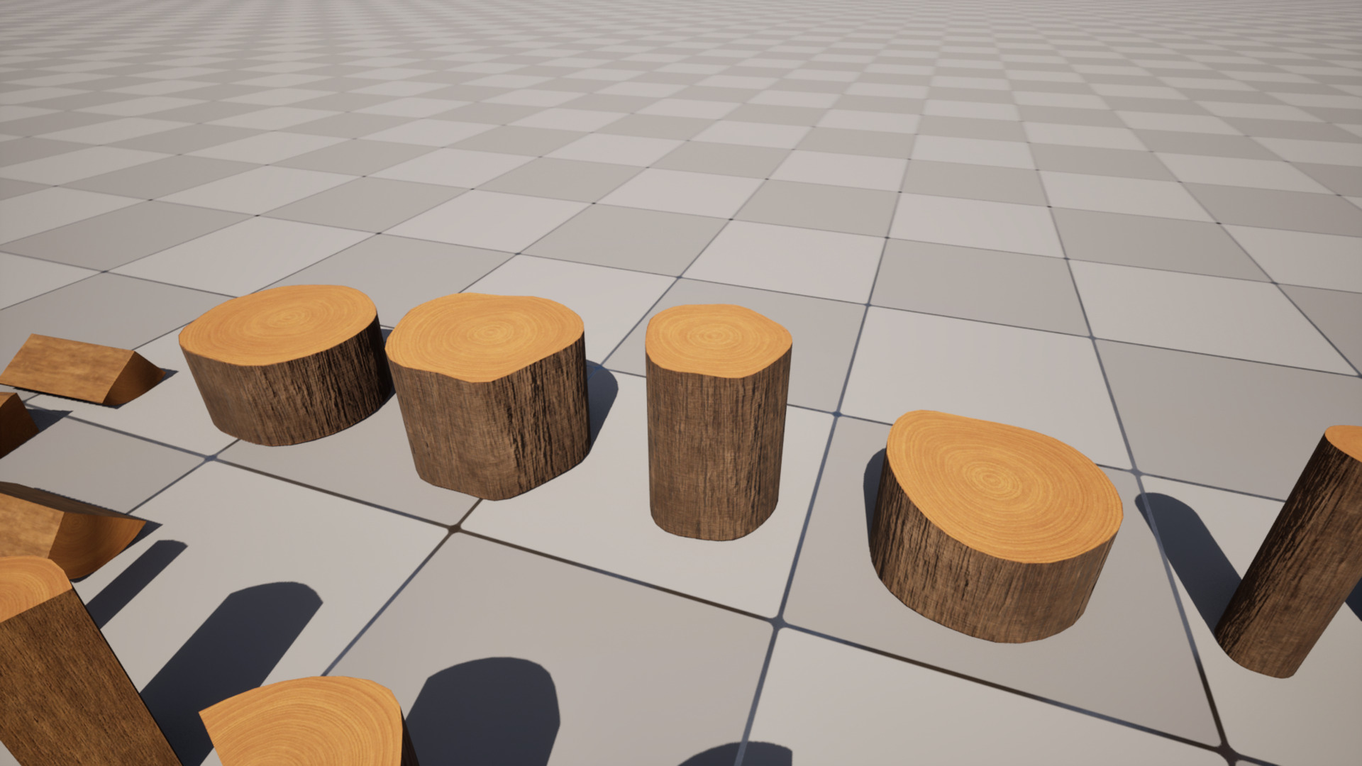 Firewood  Low-poly 3D model_4