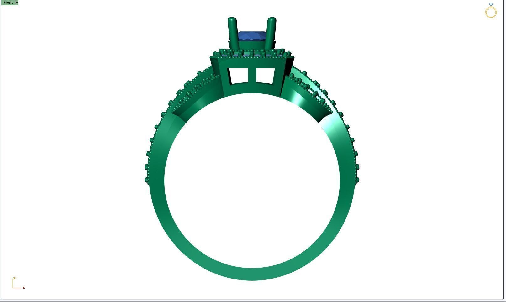 Jewelry 3D Models with render and 3dm stl - R-3896 3D print model_3