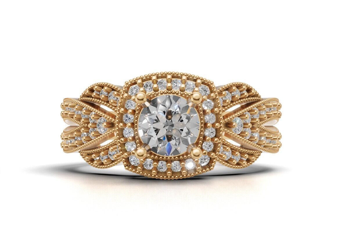 Jewelry 3D Models with render and 3dm stl - R-3896 3D print model_1