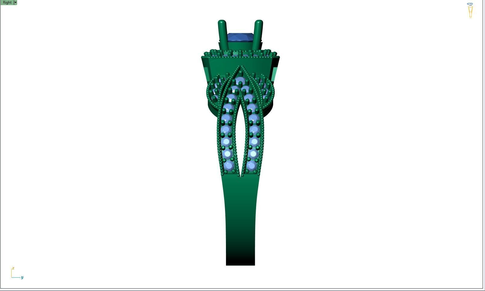 Jewelry 3D Models with render and 3dm stl - R-3896 3D print model_4