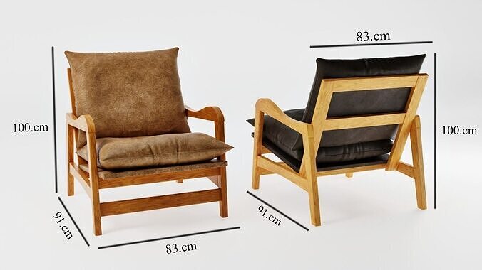 Interior Furniture High Poly Chairs 3D model