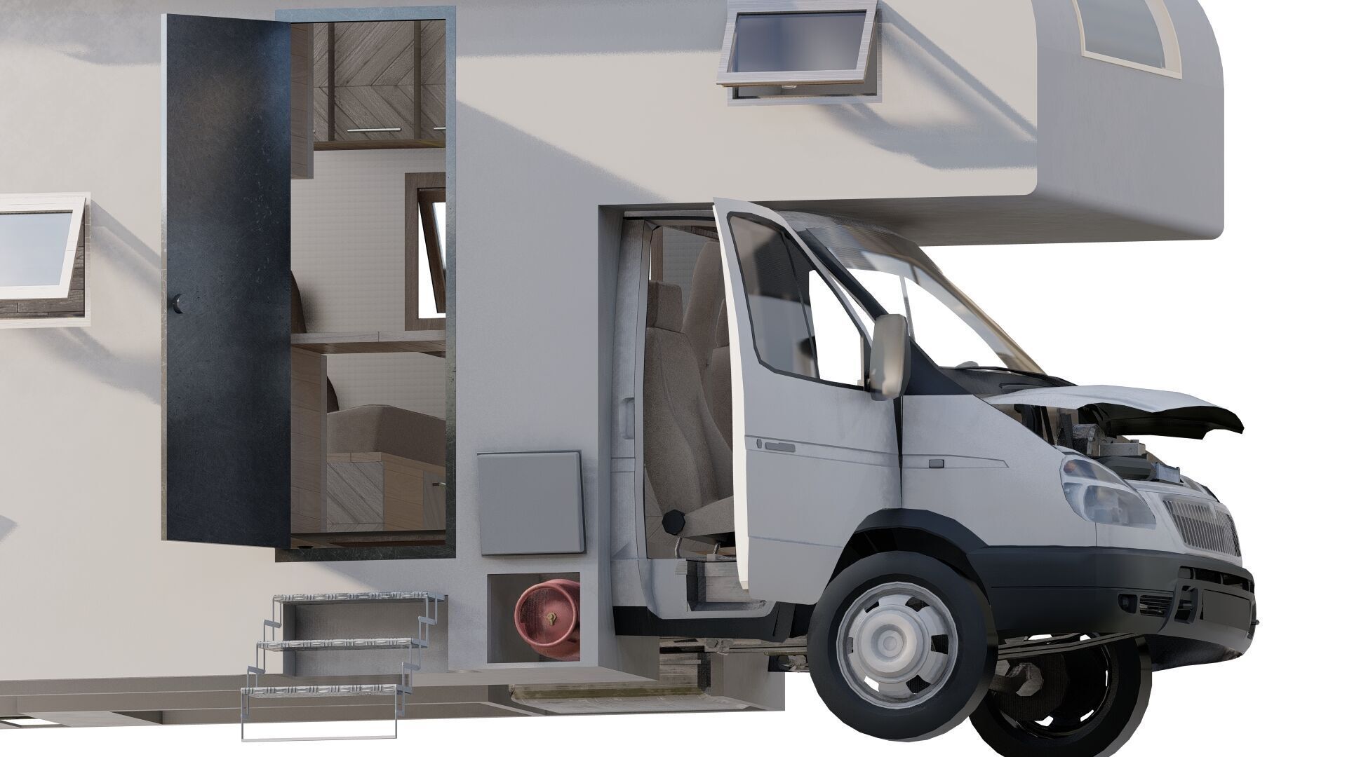 Detailed Generic MotorHome 3D model_4