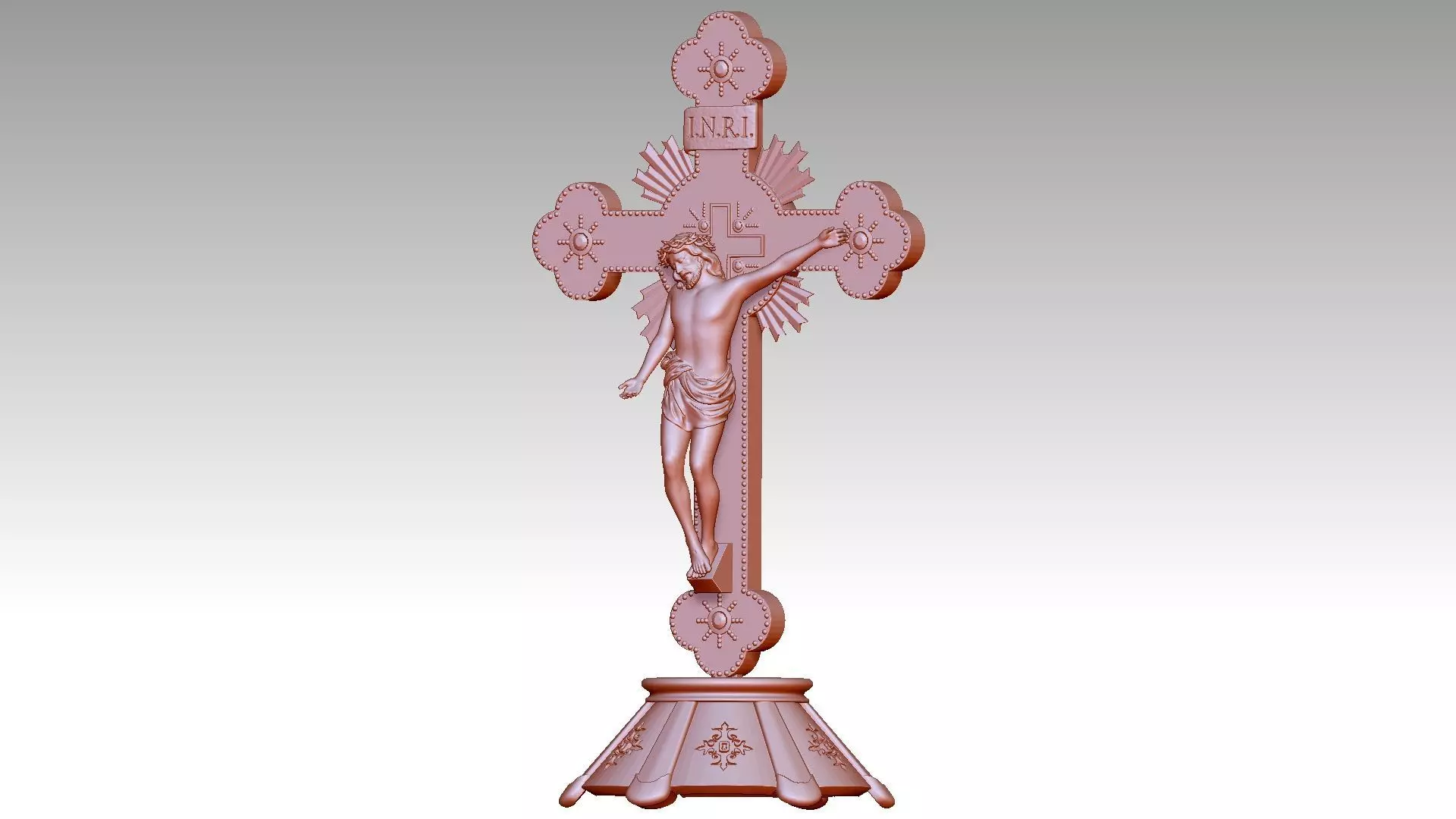 Jesus Christ on Cross 2 3D print model_0