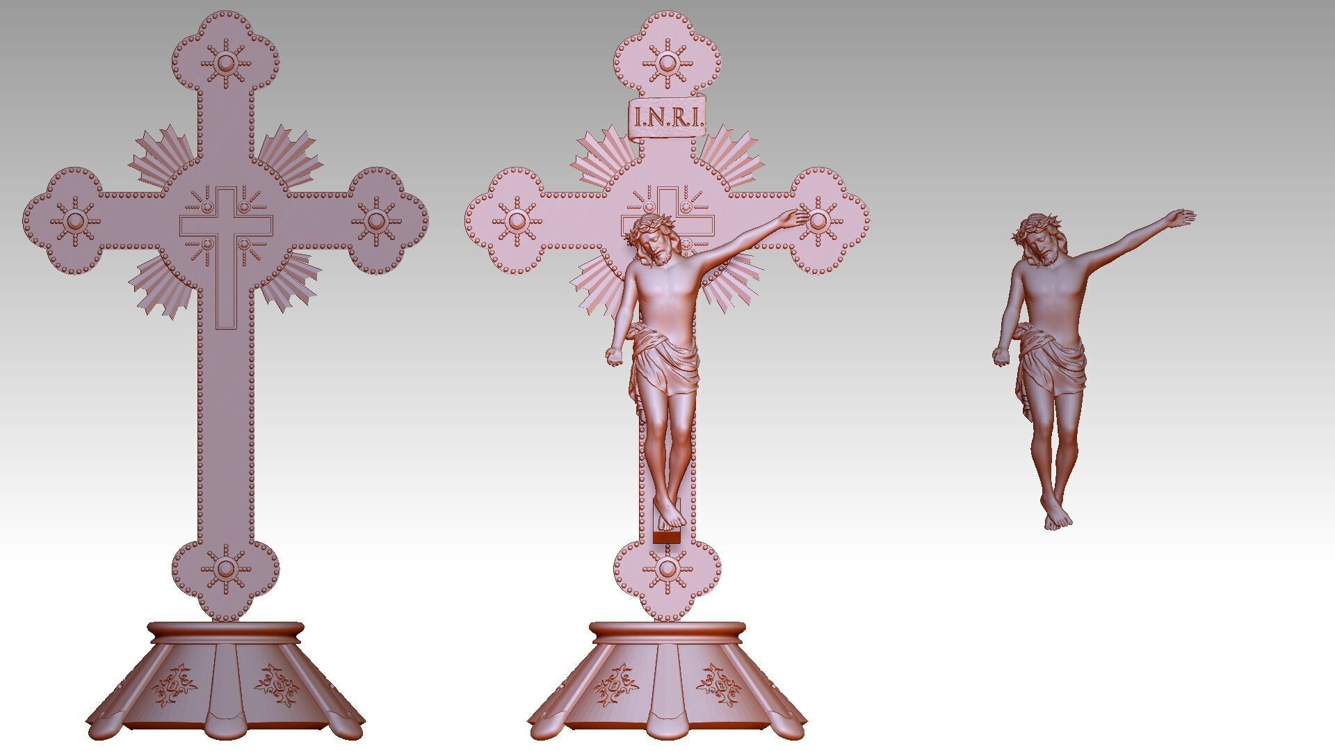 Jesus Christ on Cross 2 3D print model_5
