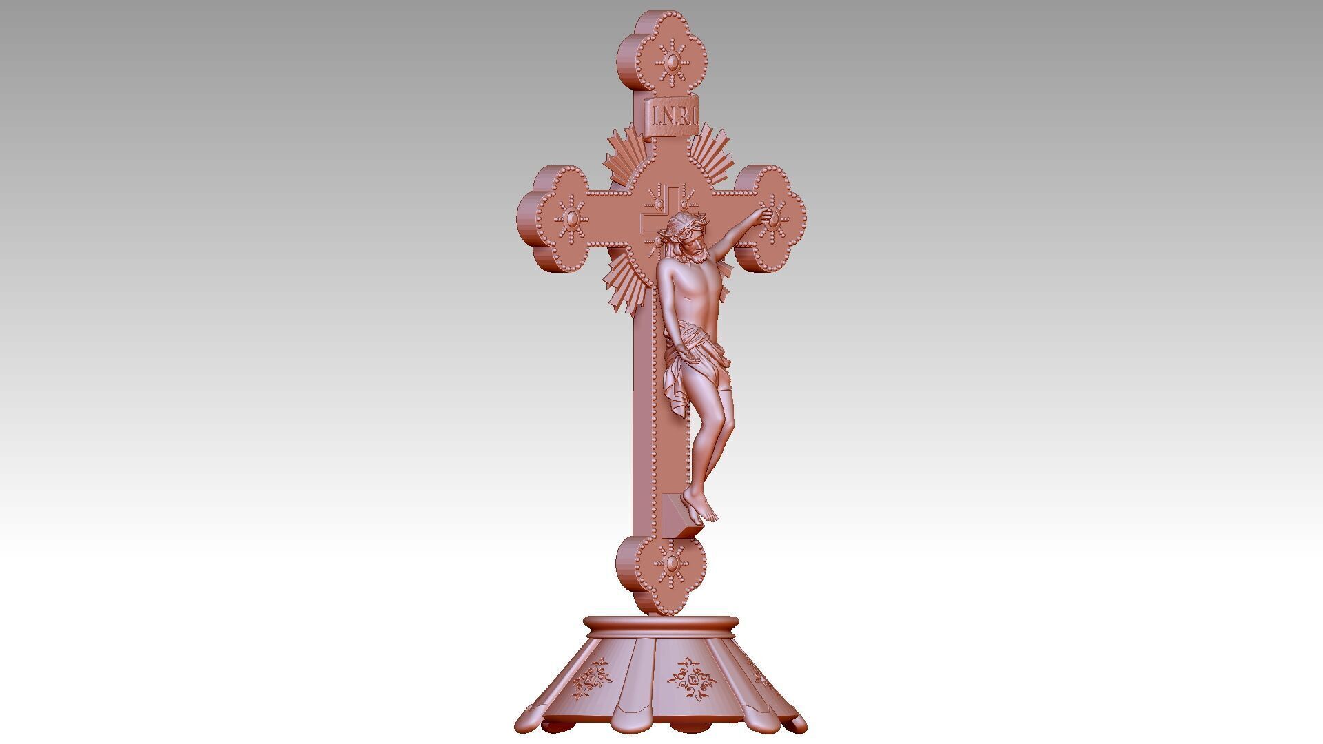 Jesus Christ on Cross 2 3D print model_2