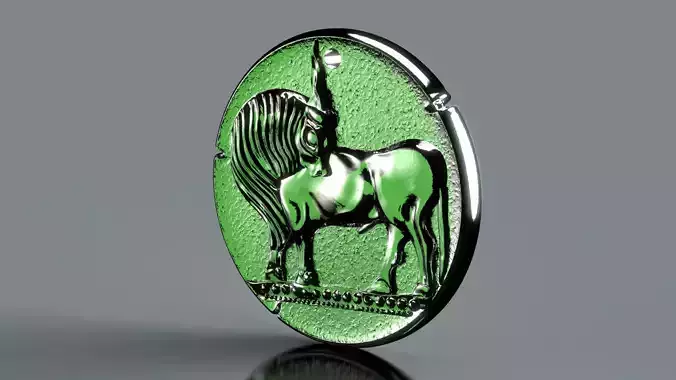 Zodiaque medal Taurus 3D print model