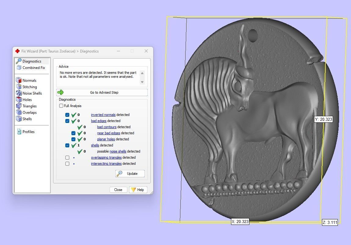 Zodiaque medal Taurus 3D print model_7