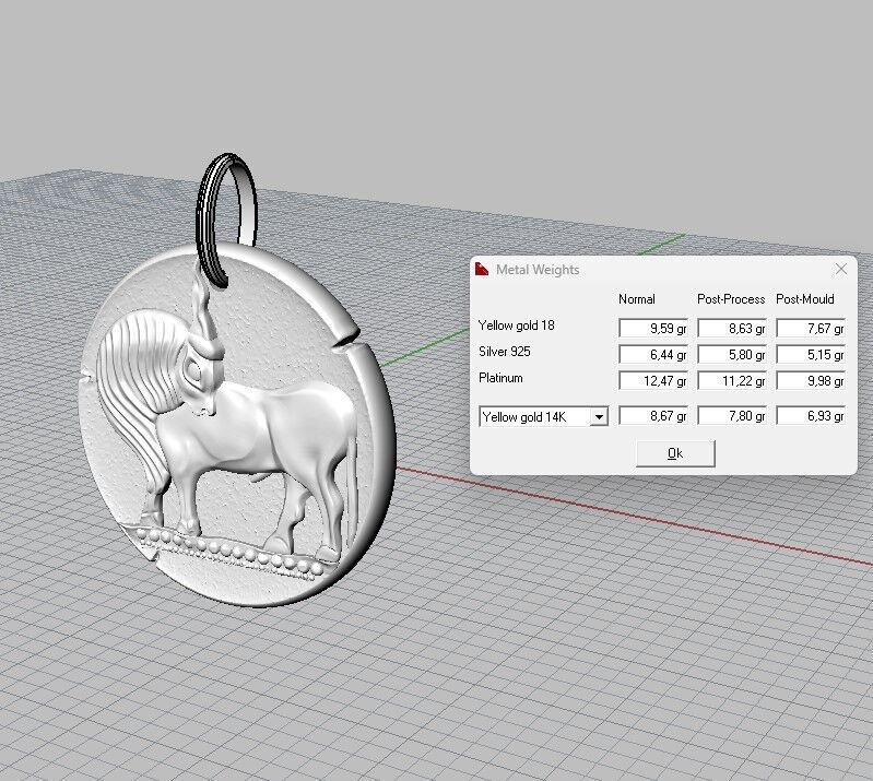 Zodiaque medal Taurus 3D print model_8