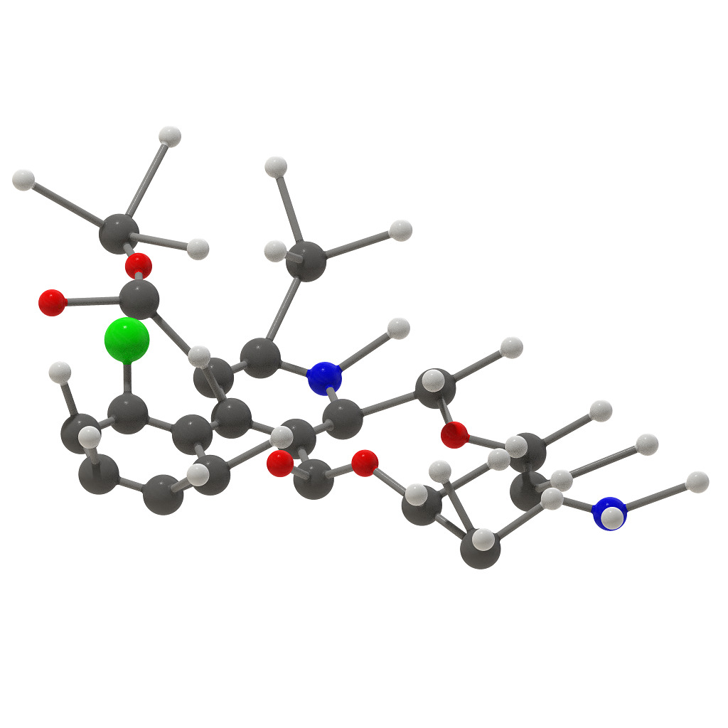 Amlodipine Molecular Structure 3D print model_1
