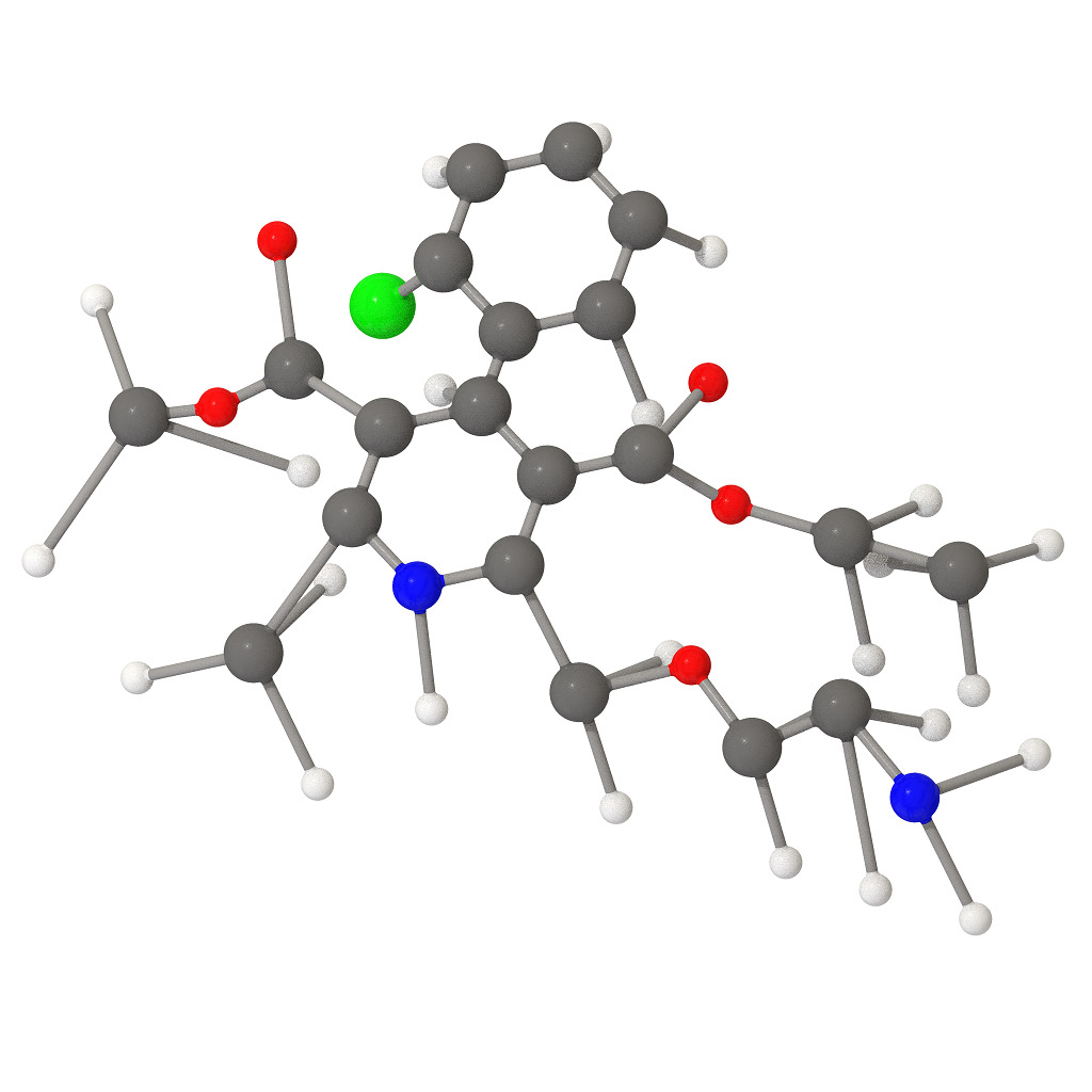 Amlodipine Molecular Structure 3D print model_4