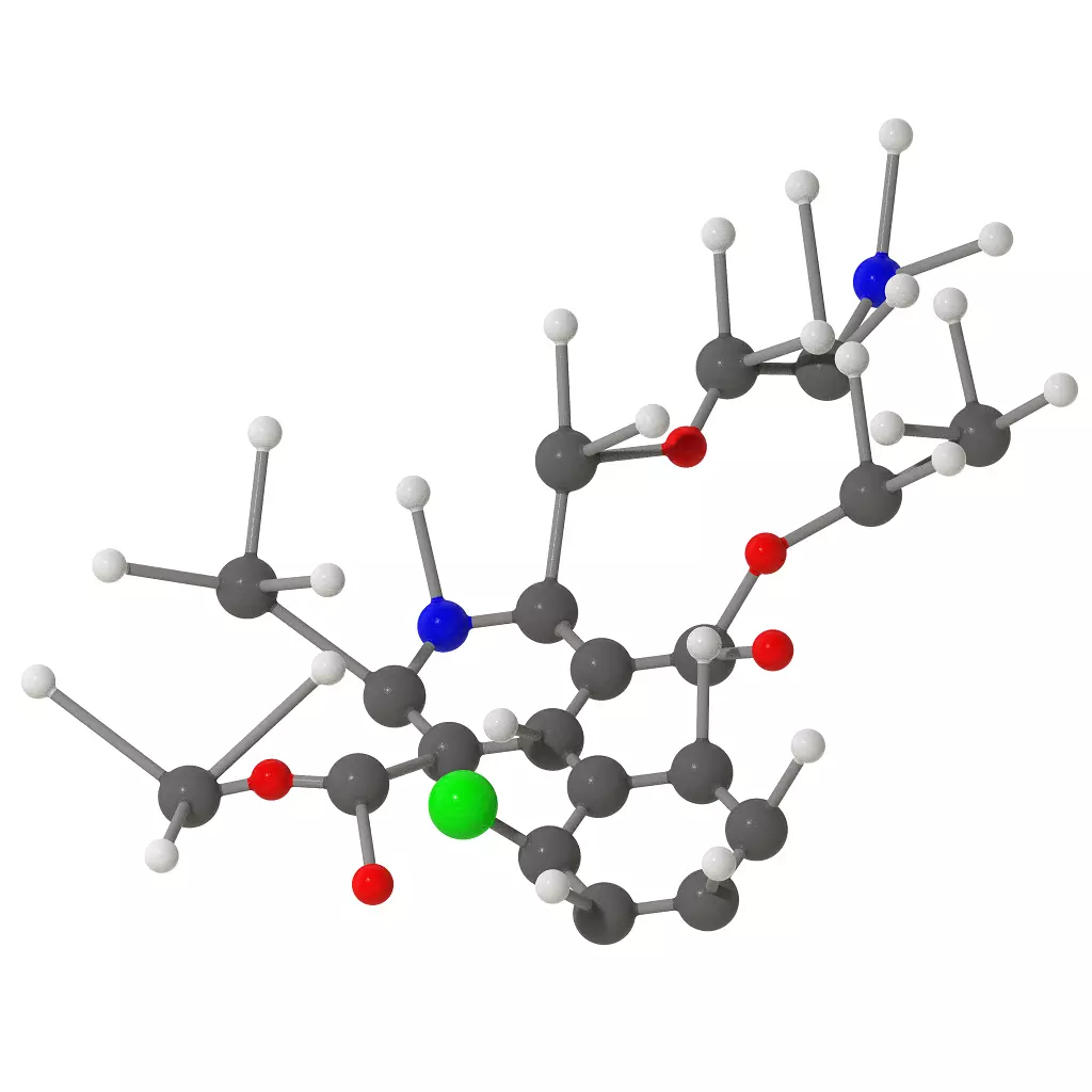 Amlodipine Molecular Structure 3D print model_0