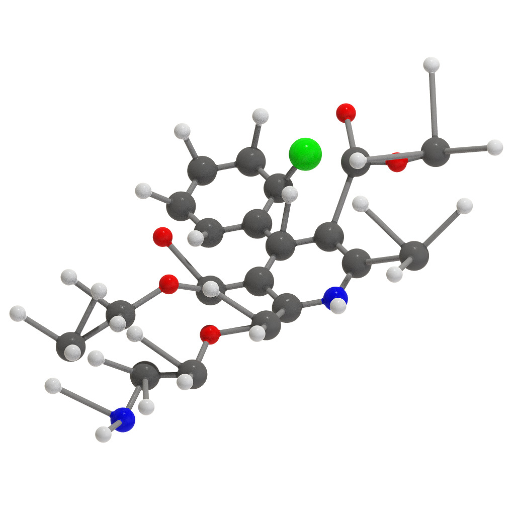 Amlodipine Molecular Structure 3D print model_2