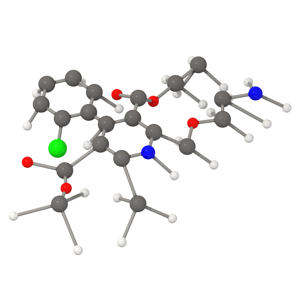 Amlodipine Molecular Structure 3D print model_3