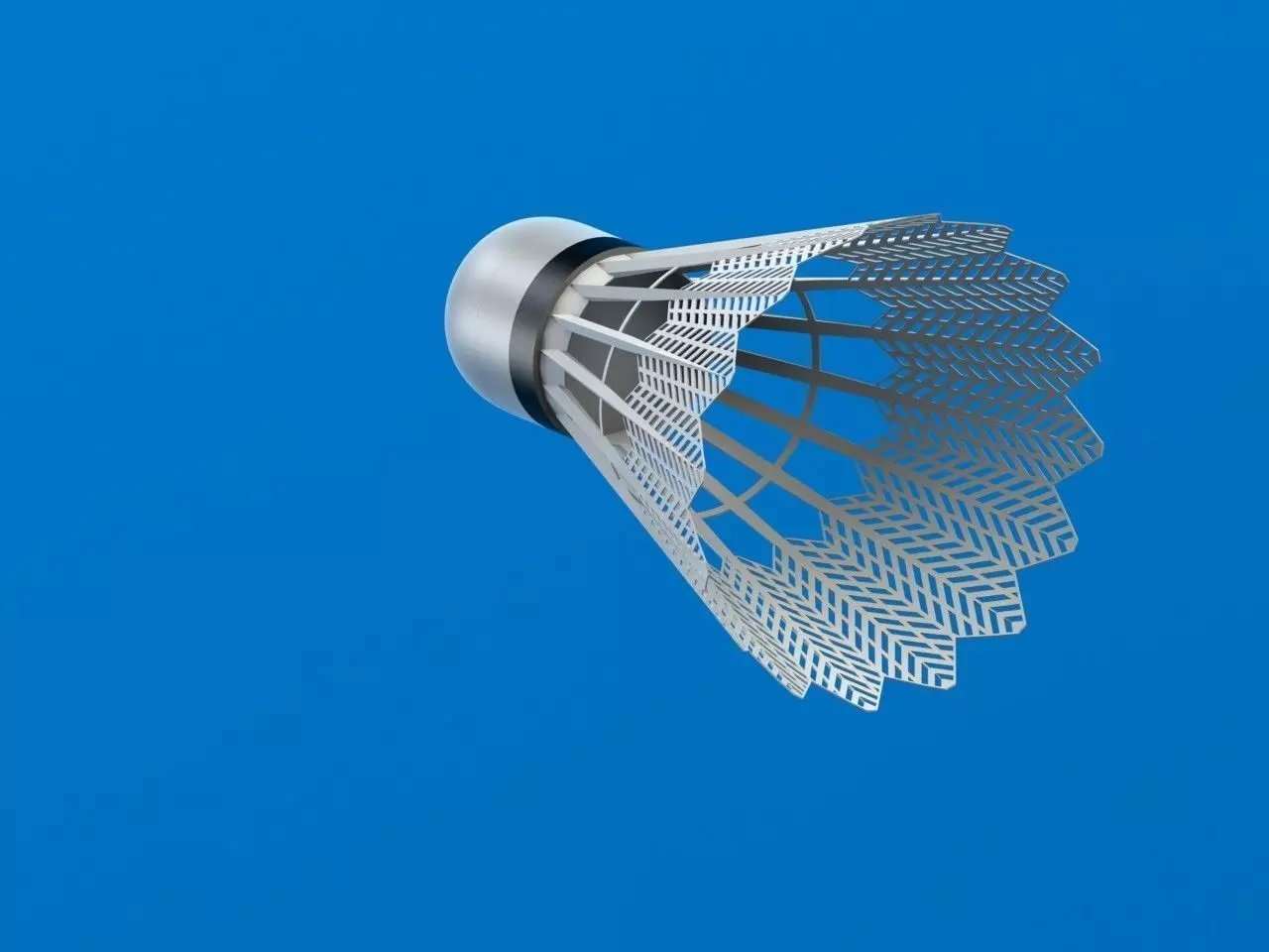 Shuttlecock badminton 3D model_0