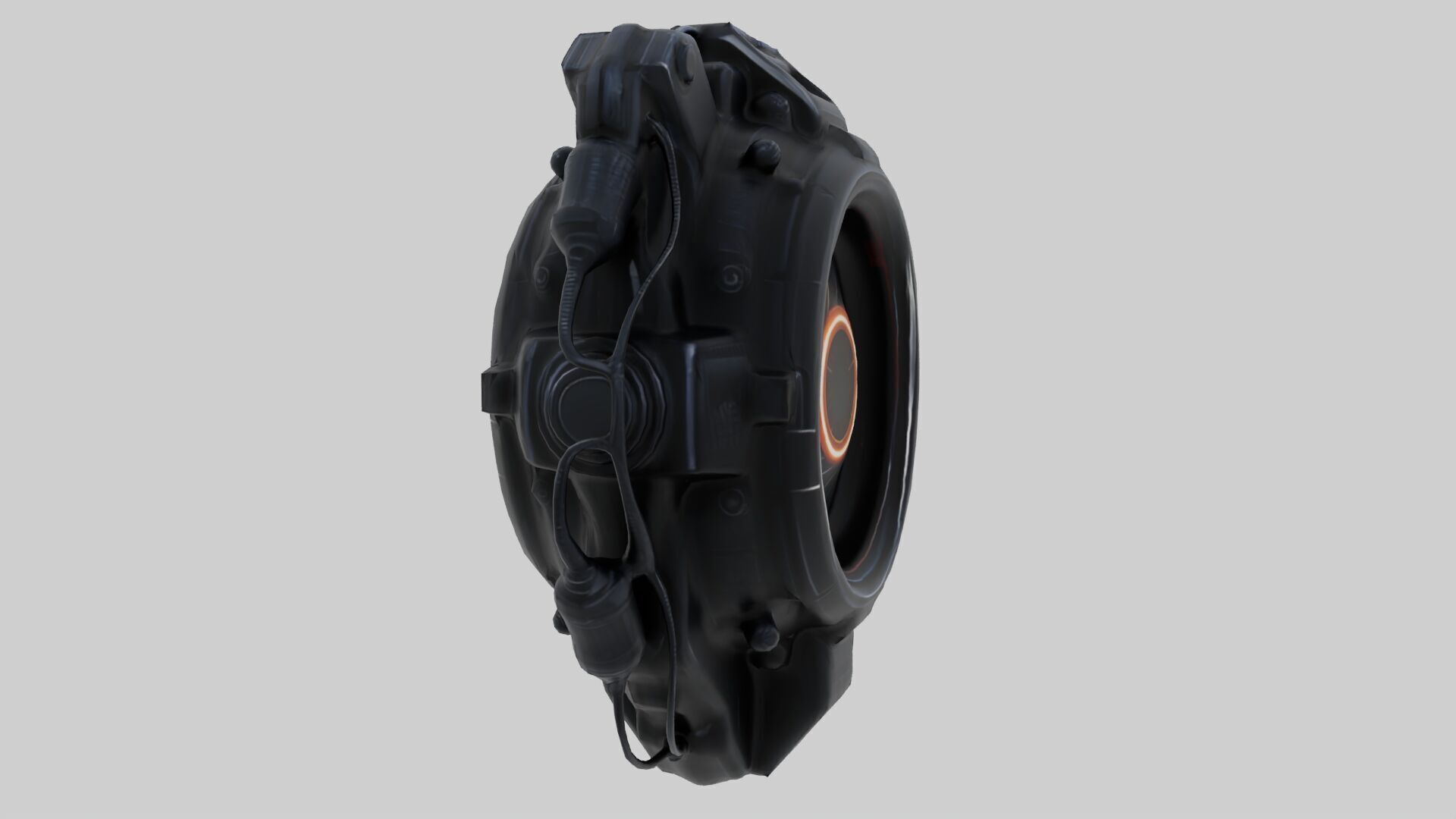 Futuristic Mechanical Turbine Core 3D model_1