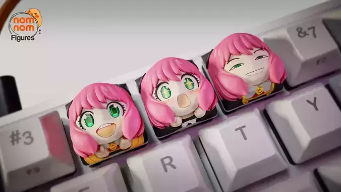 Anya Forger - SpyxFamily Keycaps 3D print model