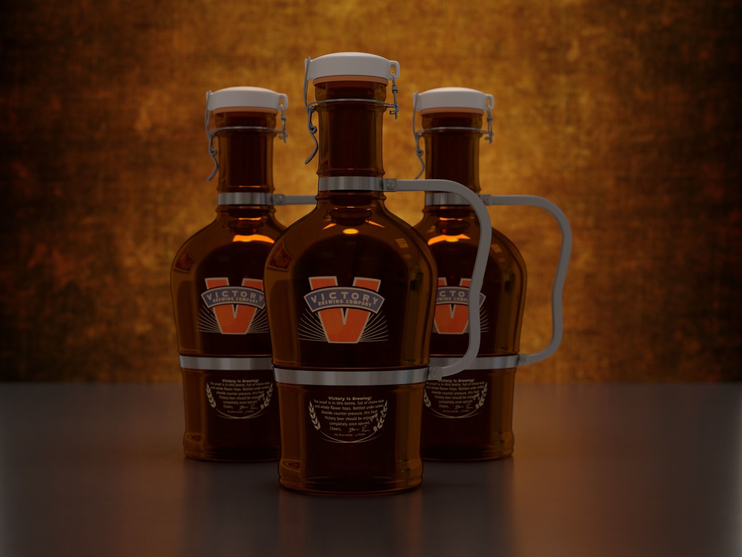 Victory Beer Growler 3D model_1