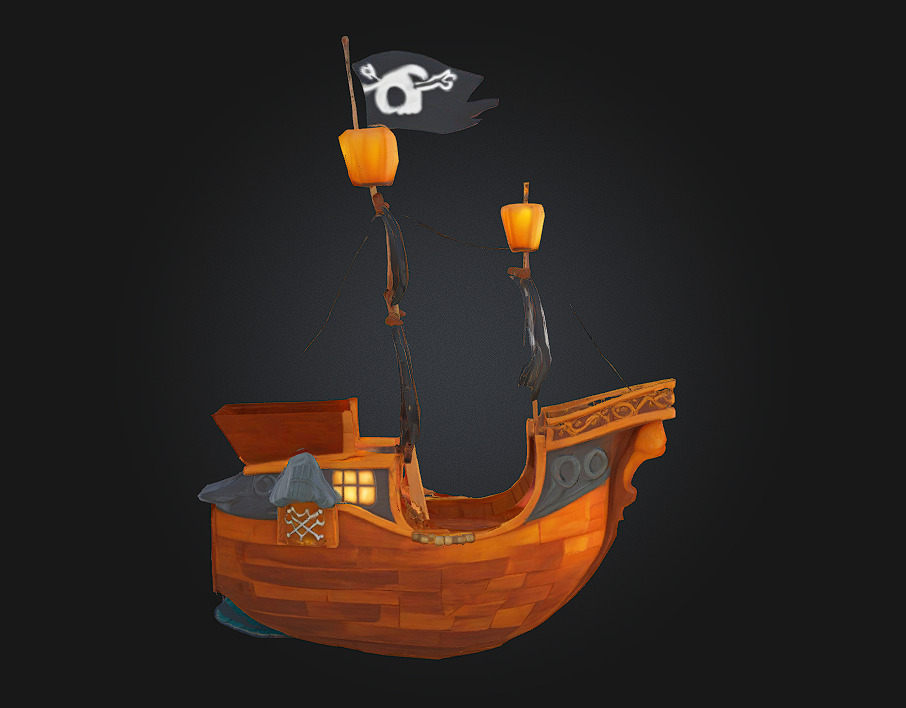 Pirate Galleon Rule the Waves with Fear and Flair 3D model_3