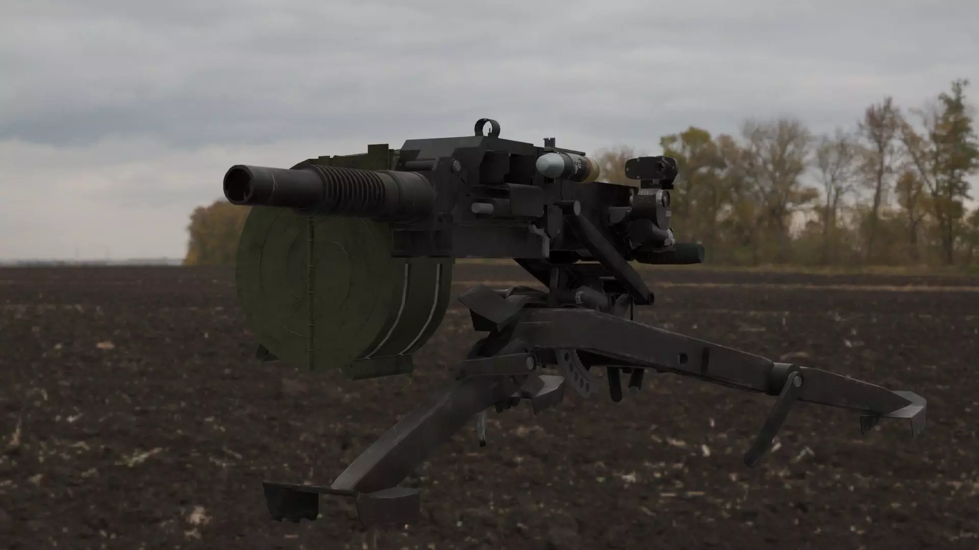 AGS-17 Flame Low-poly 3D model_0