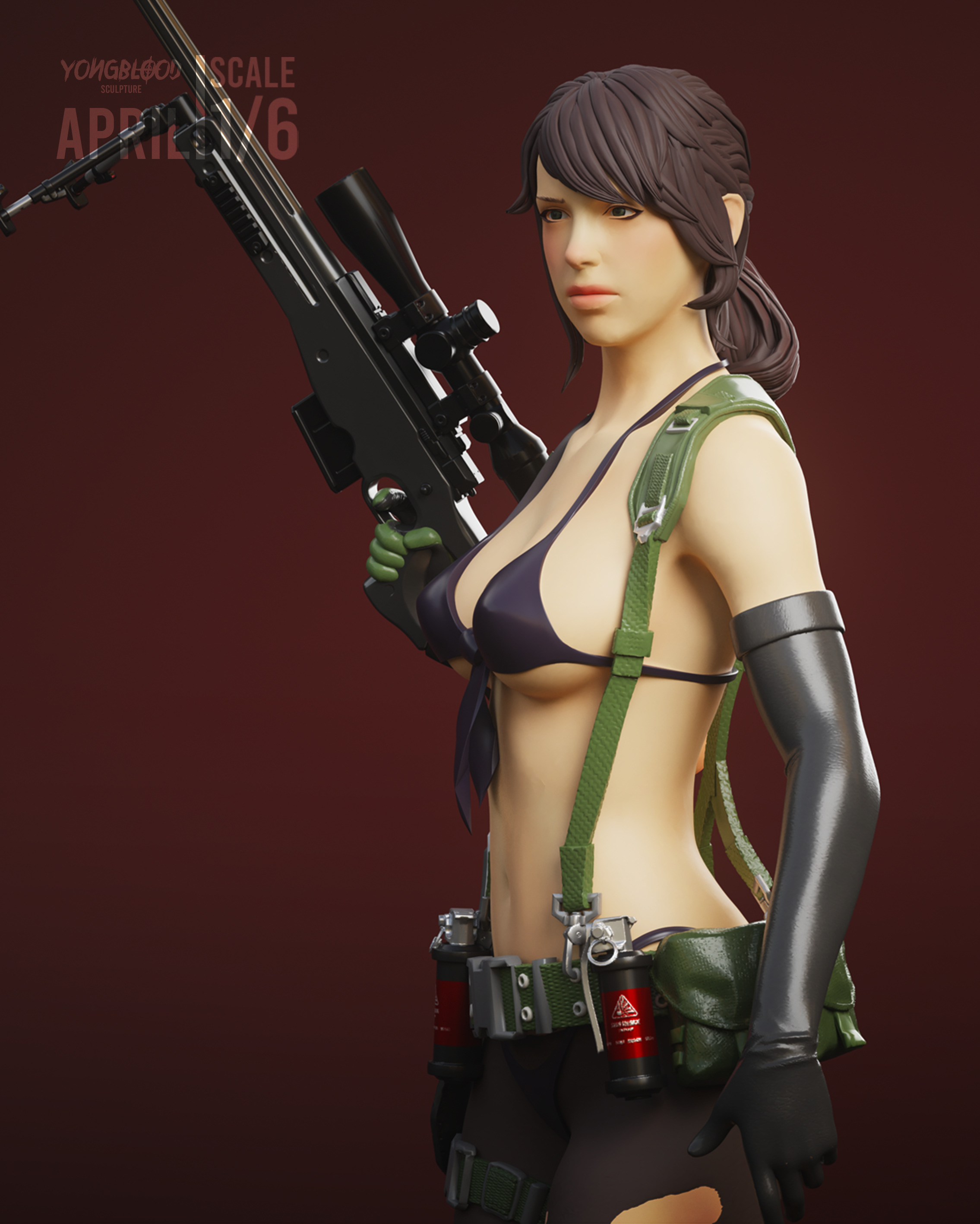 Quiet From Metal Gear V - Yongblood Sculpture 3D print model_4