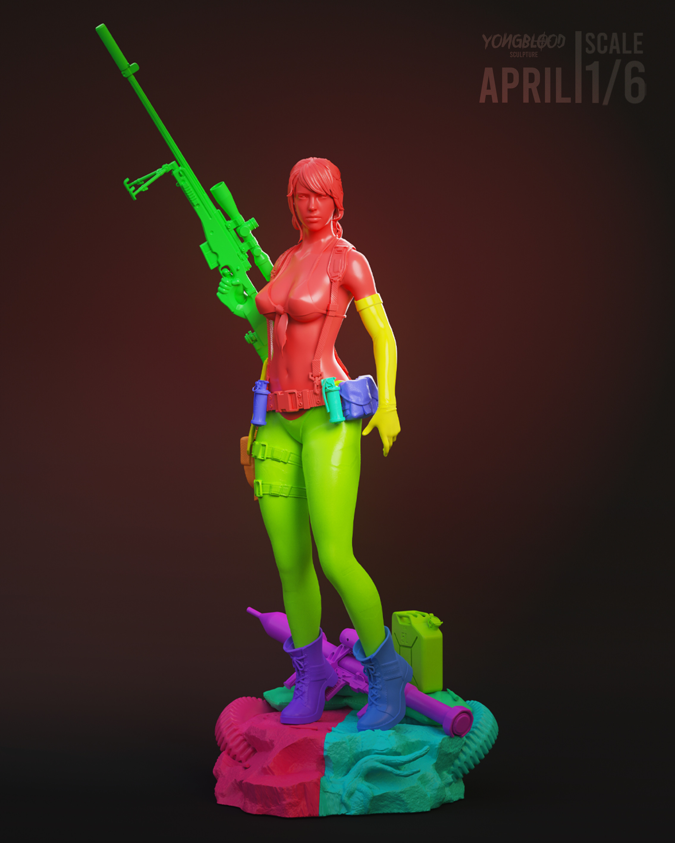 Quiet From Metal Gear V - Yongblood Sculpture 3D print model_9