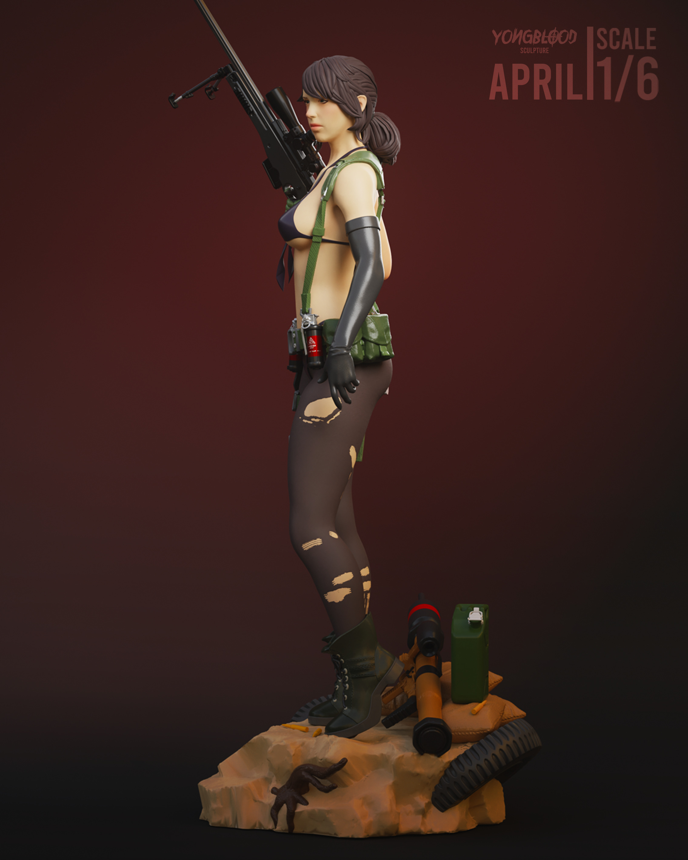 Quiet From Metal Gear V - Yongblood Sculpture 3D print model_5