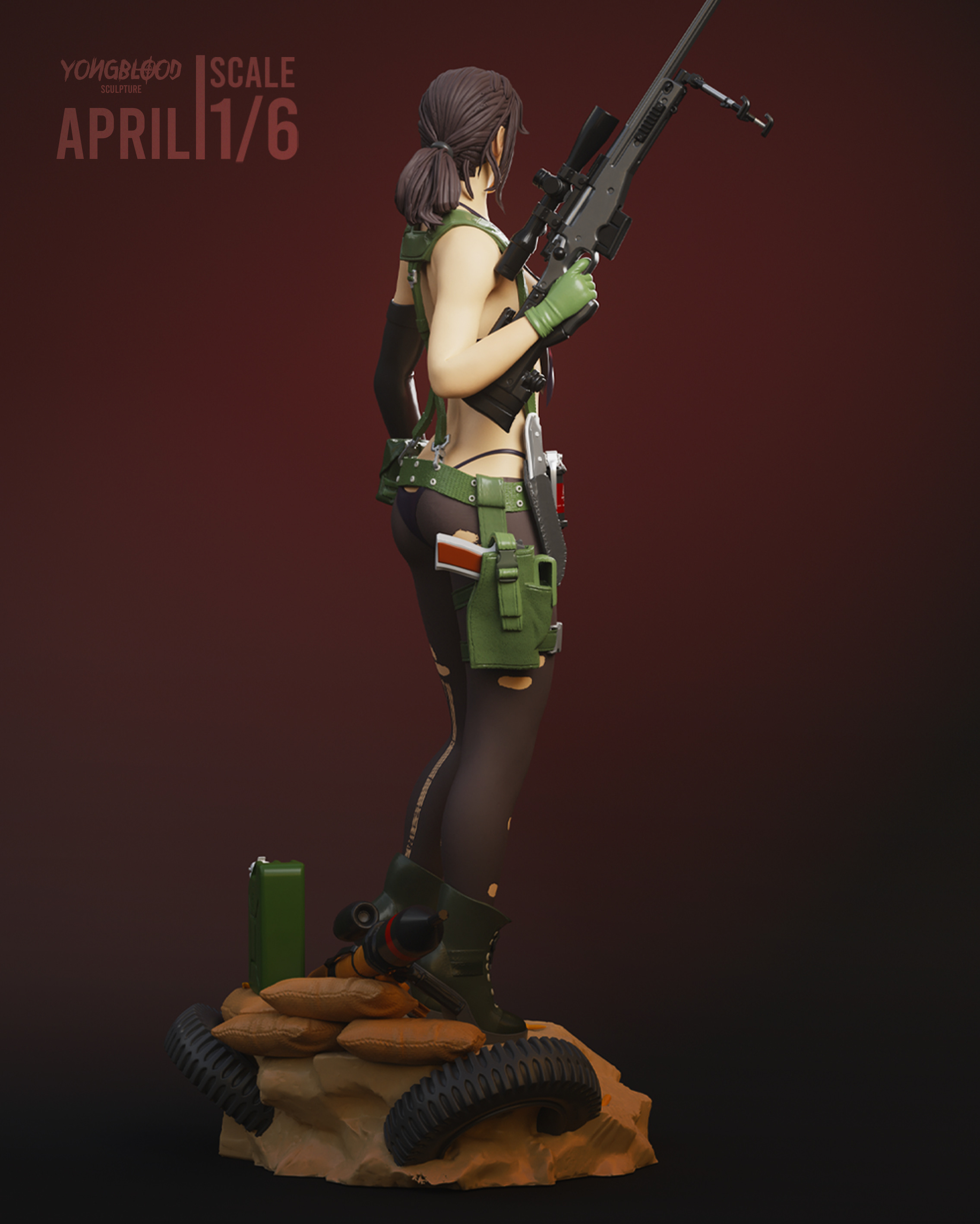 Quiet From Metal Gear V - Yongblood Sculpture 3D print model_7