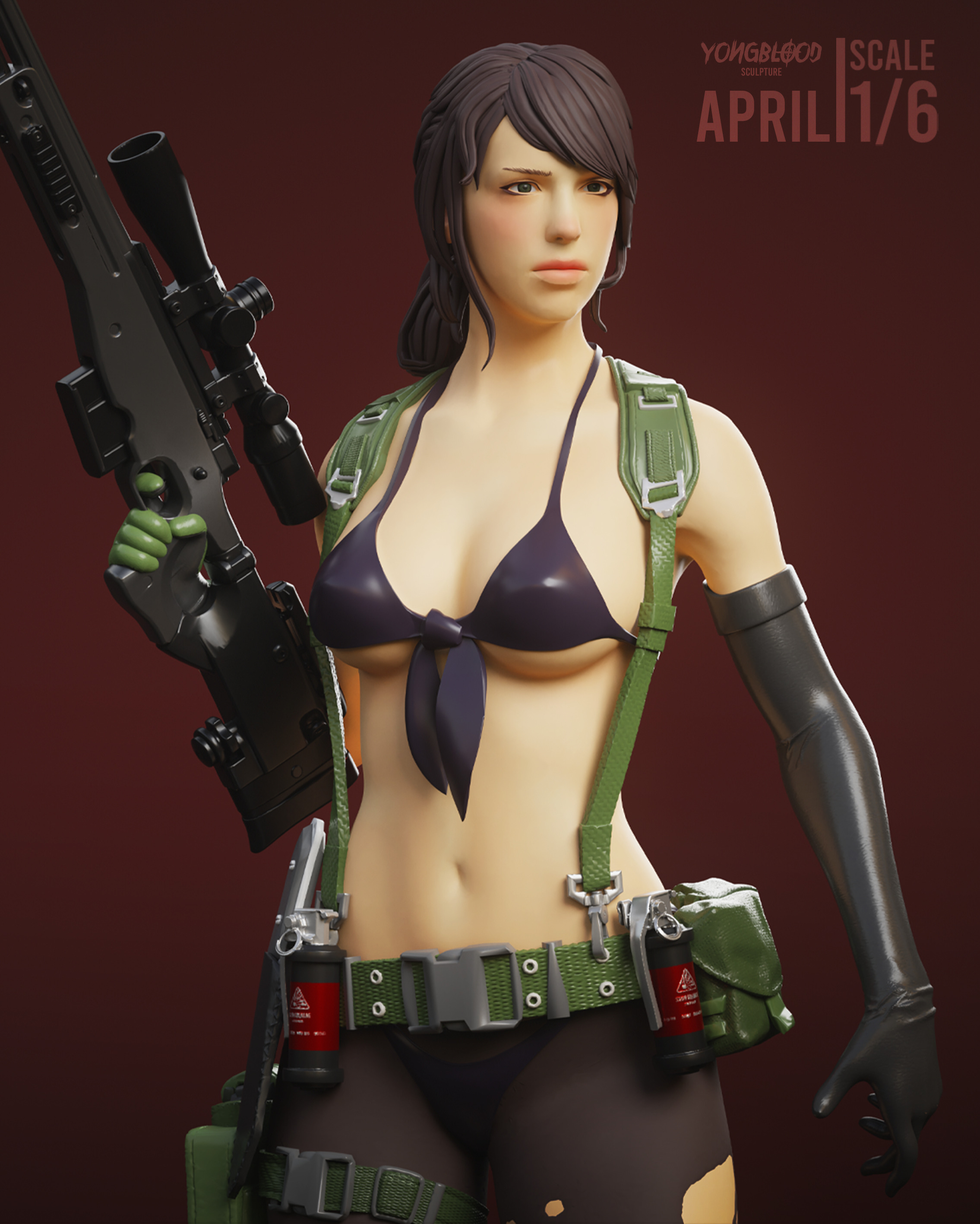 Quiet From Metal Gear V - Yongblood Sculpture 3D print model_1