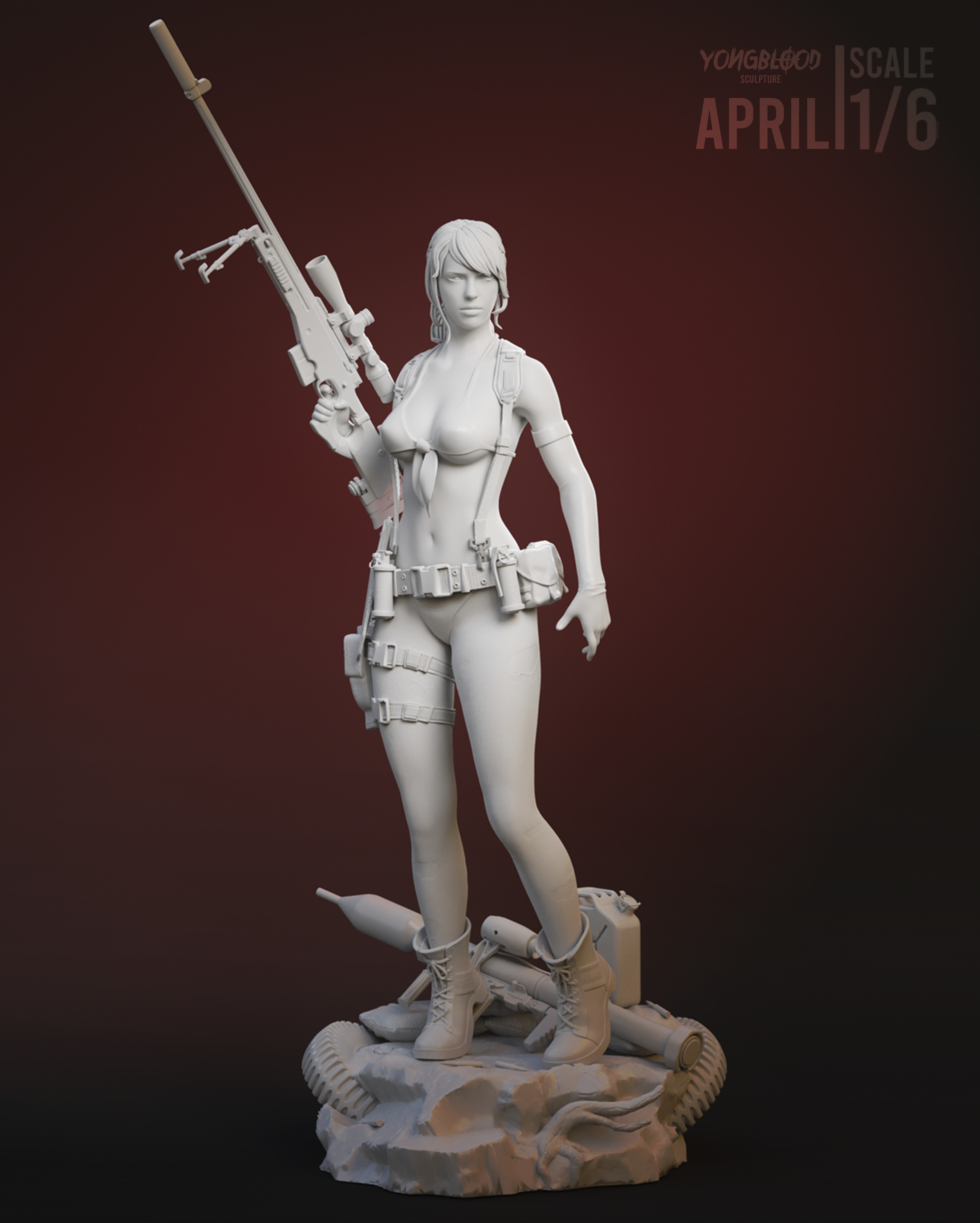 Quiet From Metal Gear V - Yongblood Sculpture 3D print model_8