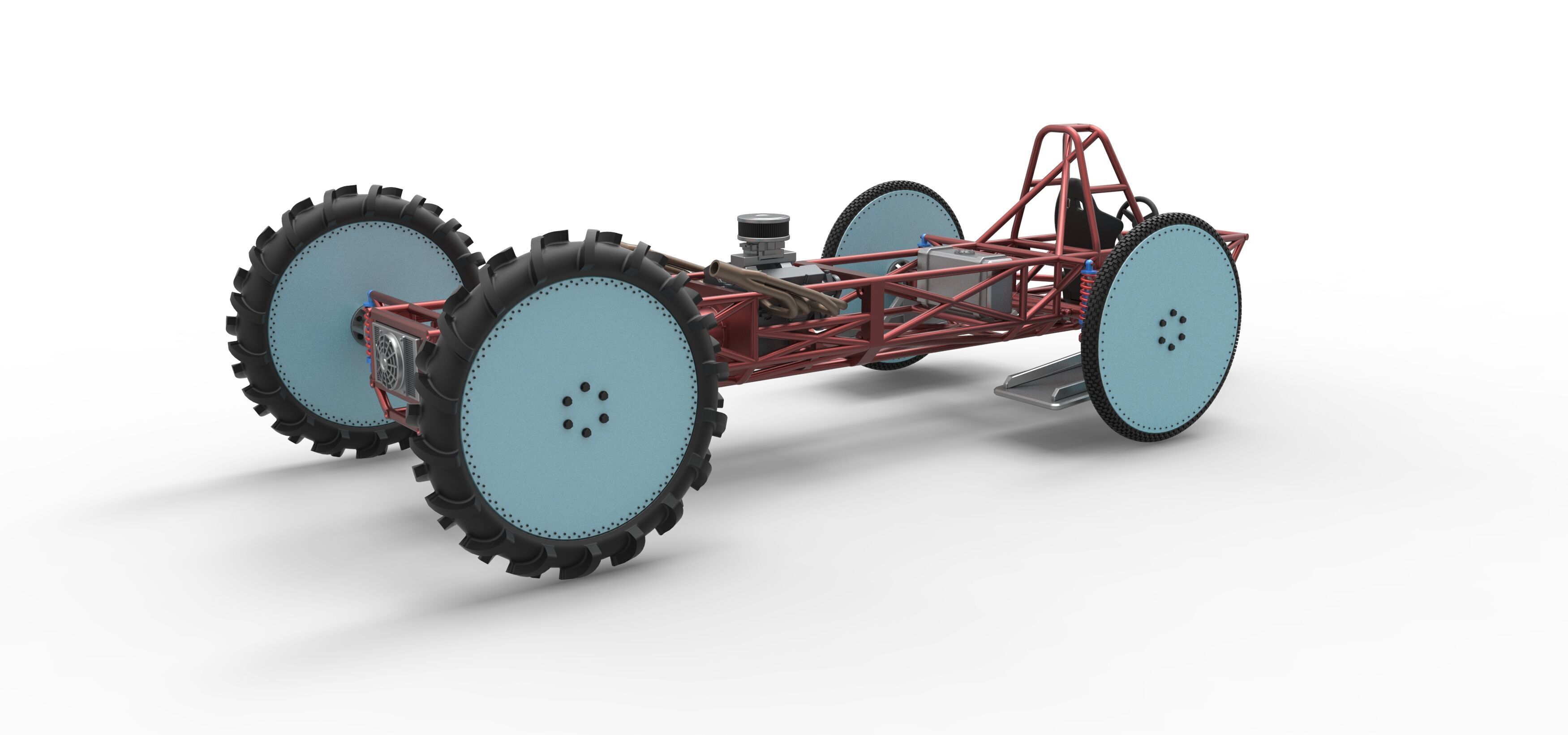 Swamp buggy Base Scale 1 to 25 3D print model_17