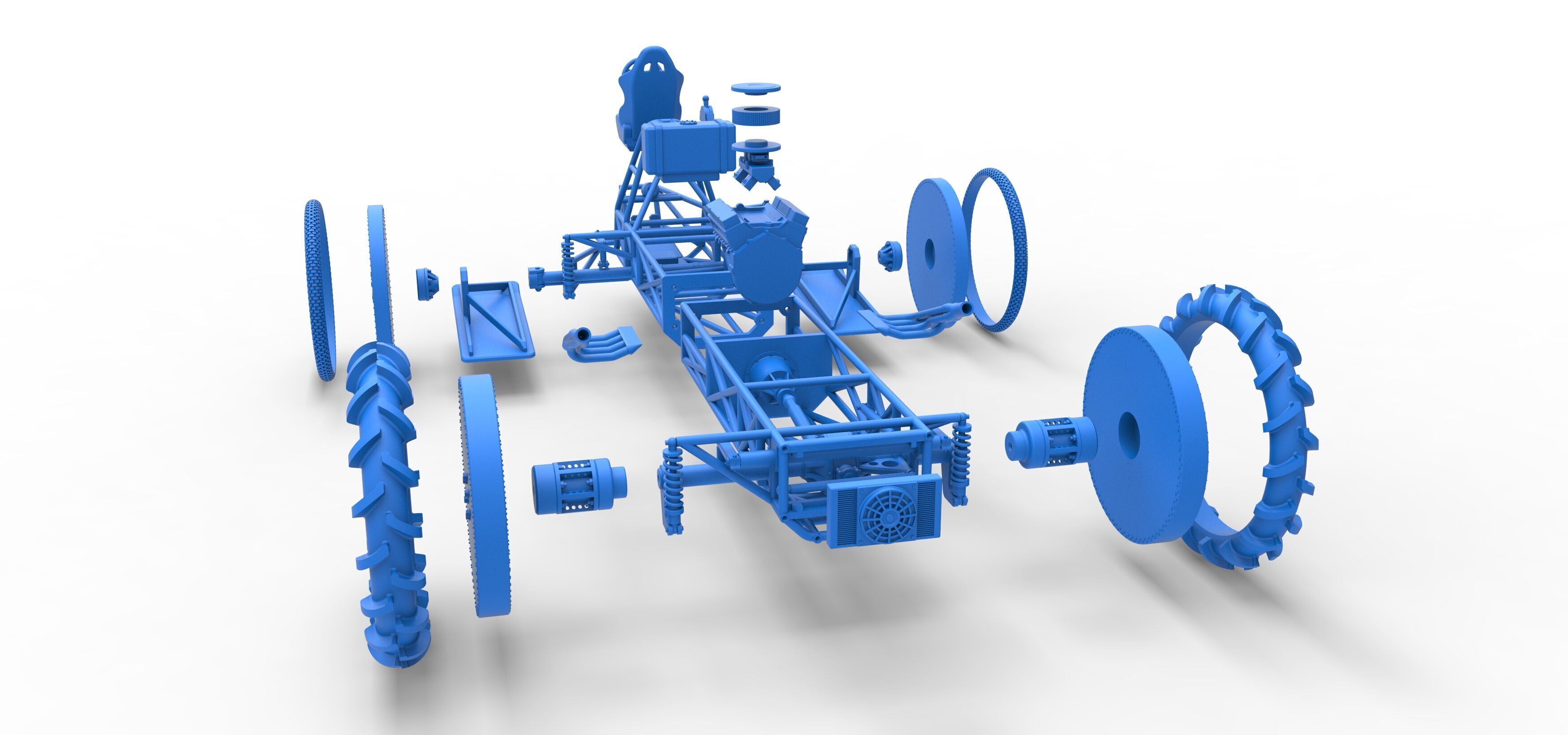 Swamp buggy Base Scale 1 to 25 3D print model_49