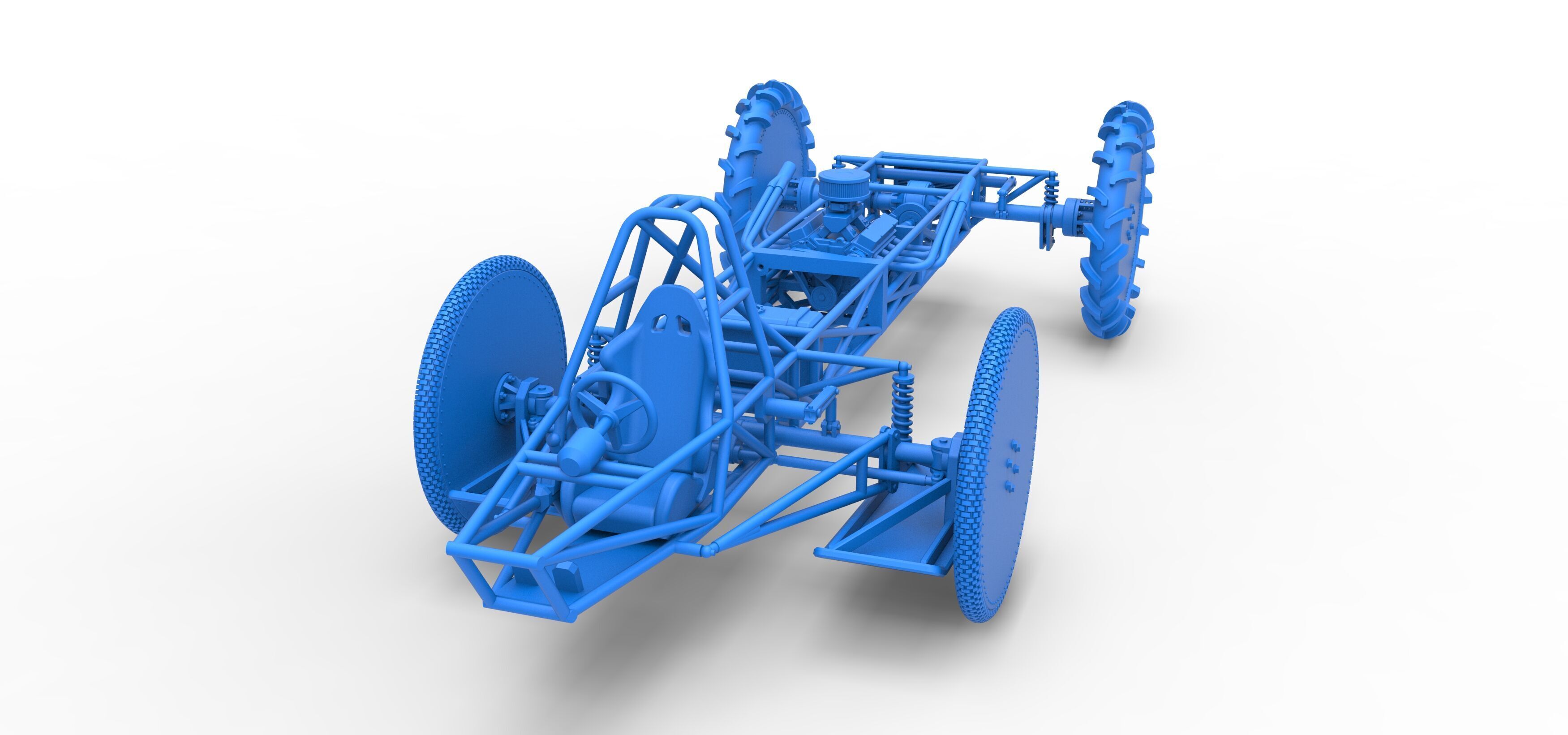 Swamp buggy Base Scale 1 to 25 3D print model_25