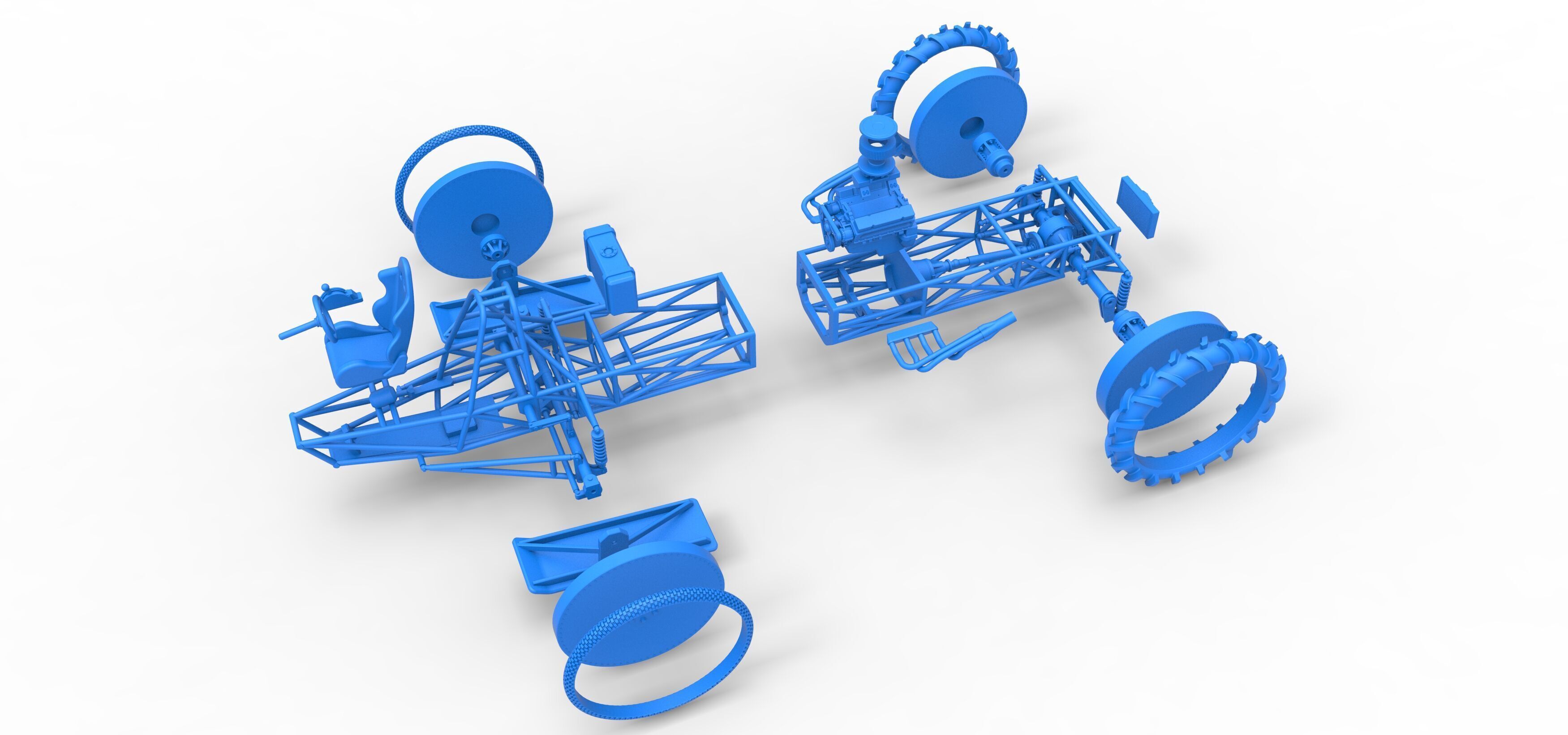 Swamp buggy Base Scale 1 to 25 3D print model_43