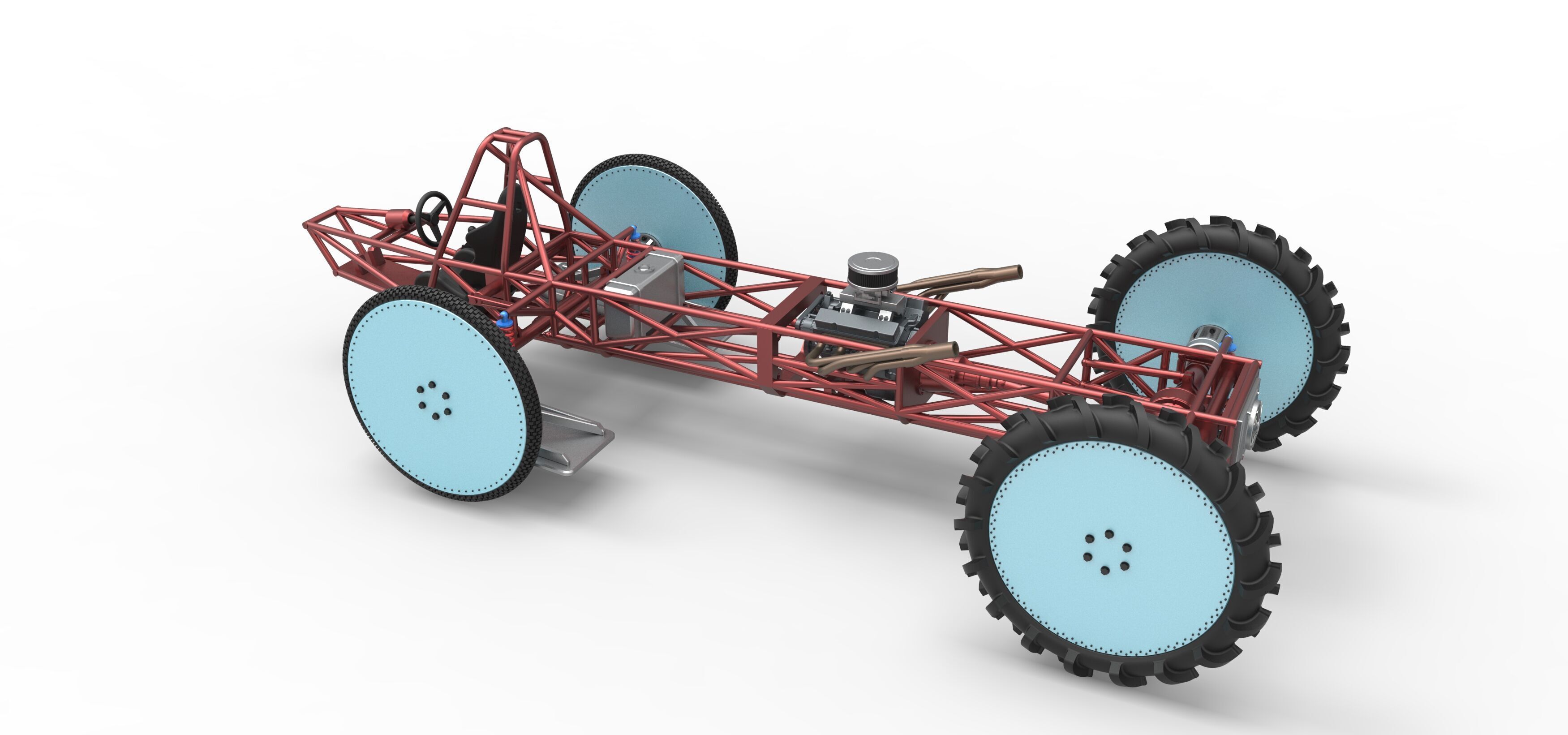 Swamp buggy Base Scale 1 to 25 3D print model_11