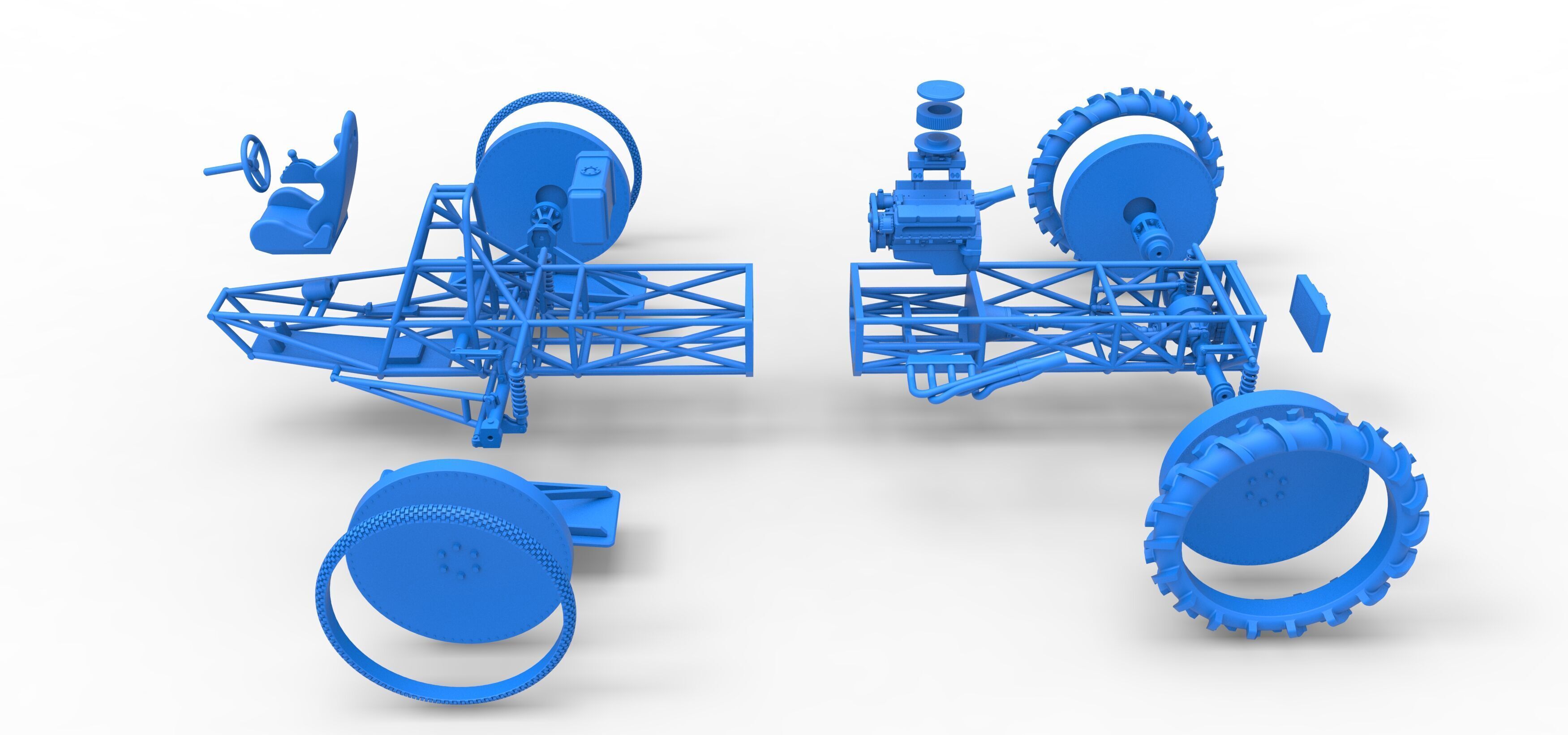 Swamp buggy Base Scale 1 to 25 3D print model_47