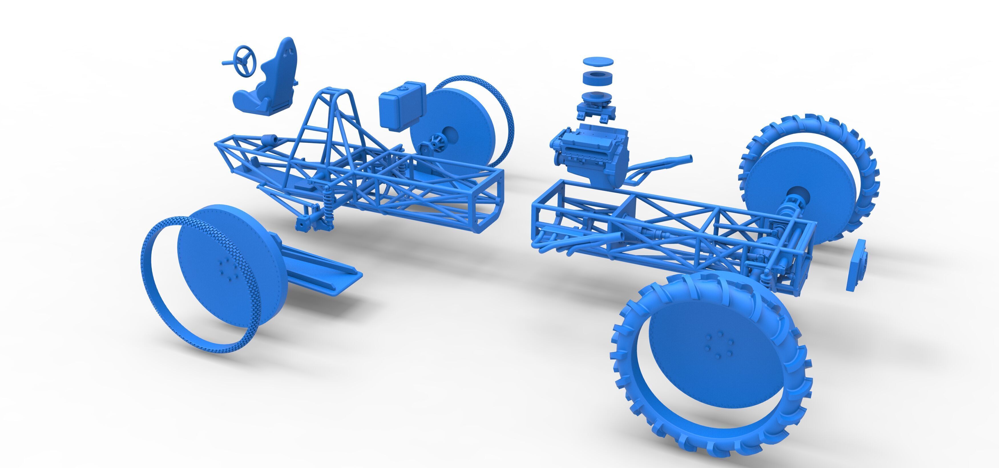 Swamp buggy Base Scale 1 to 25 3D print model_48