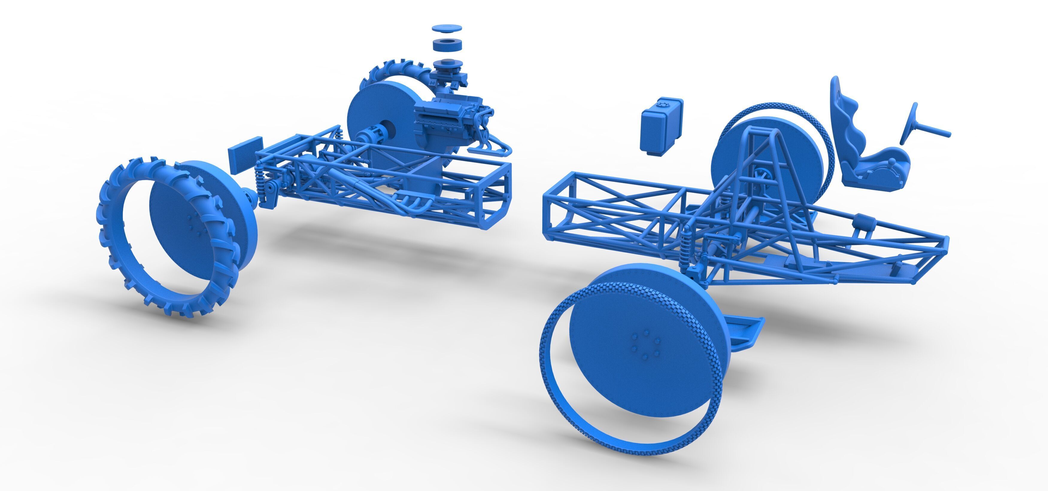 Swamp buggy Base Scale 1 to 25 3D print model_54