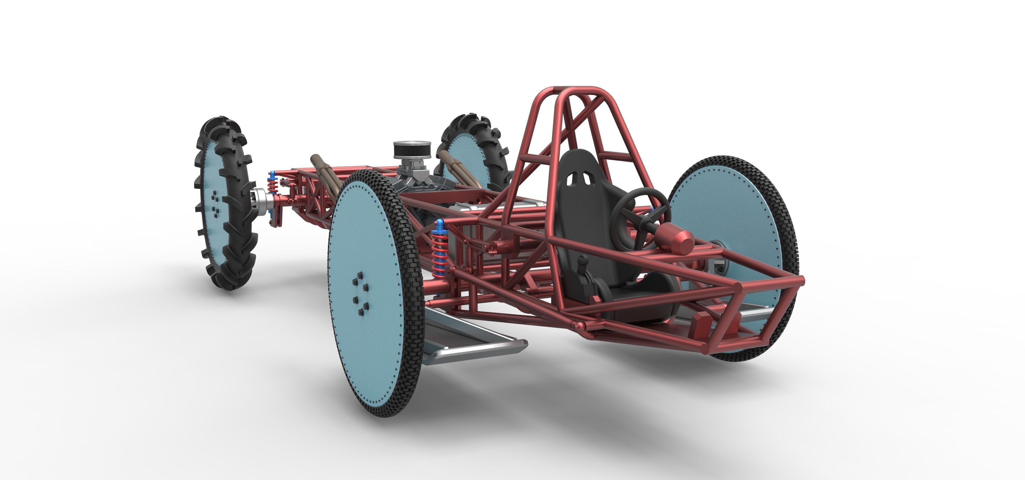 Swamp buggy Base Scale 1 to 25 3D print model_20