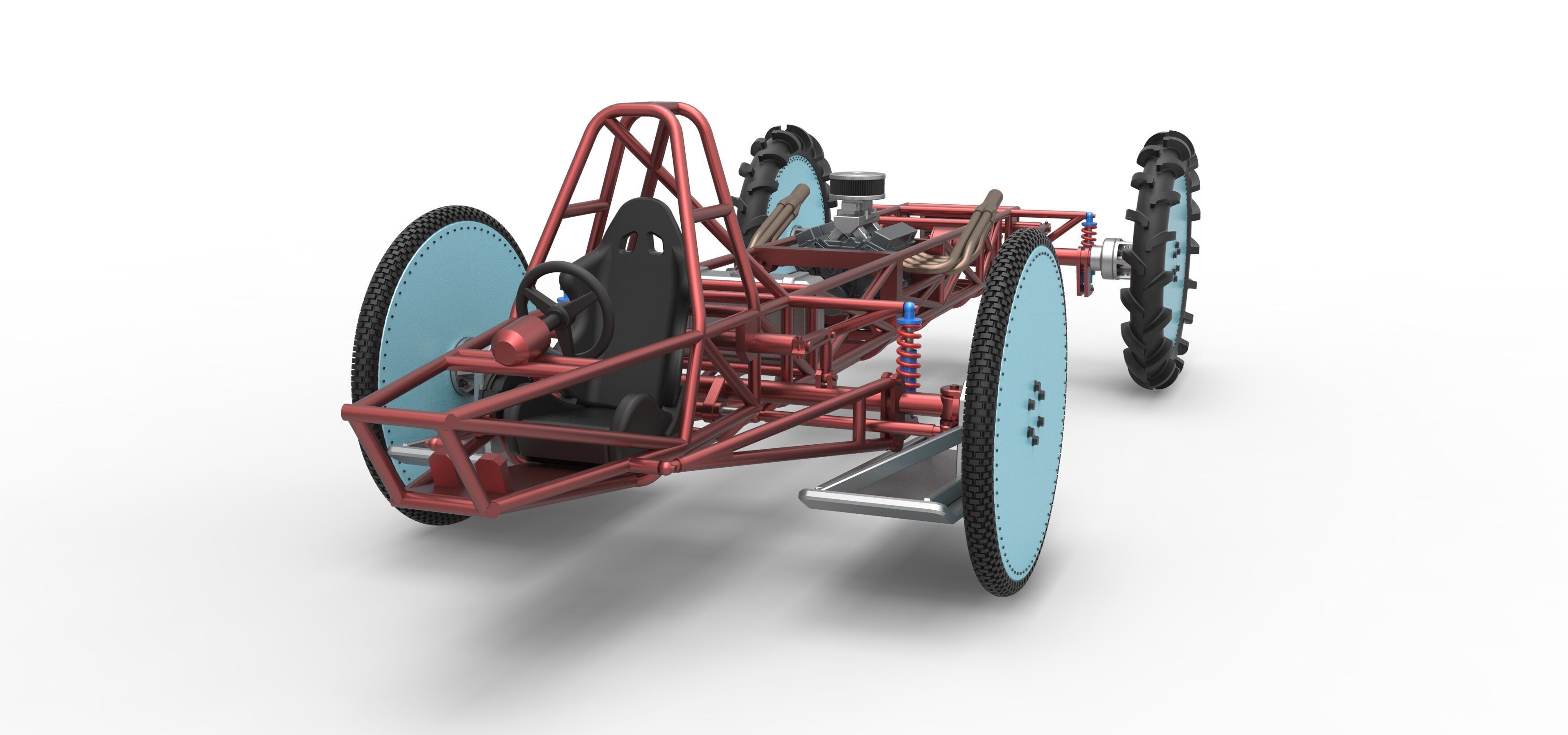 Swamp buggy Base Scale 1 to 25 3D print model_4