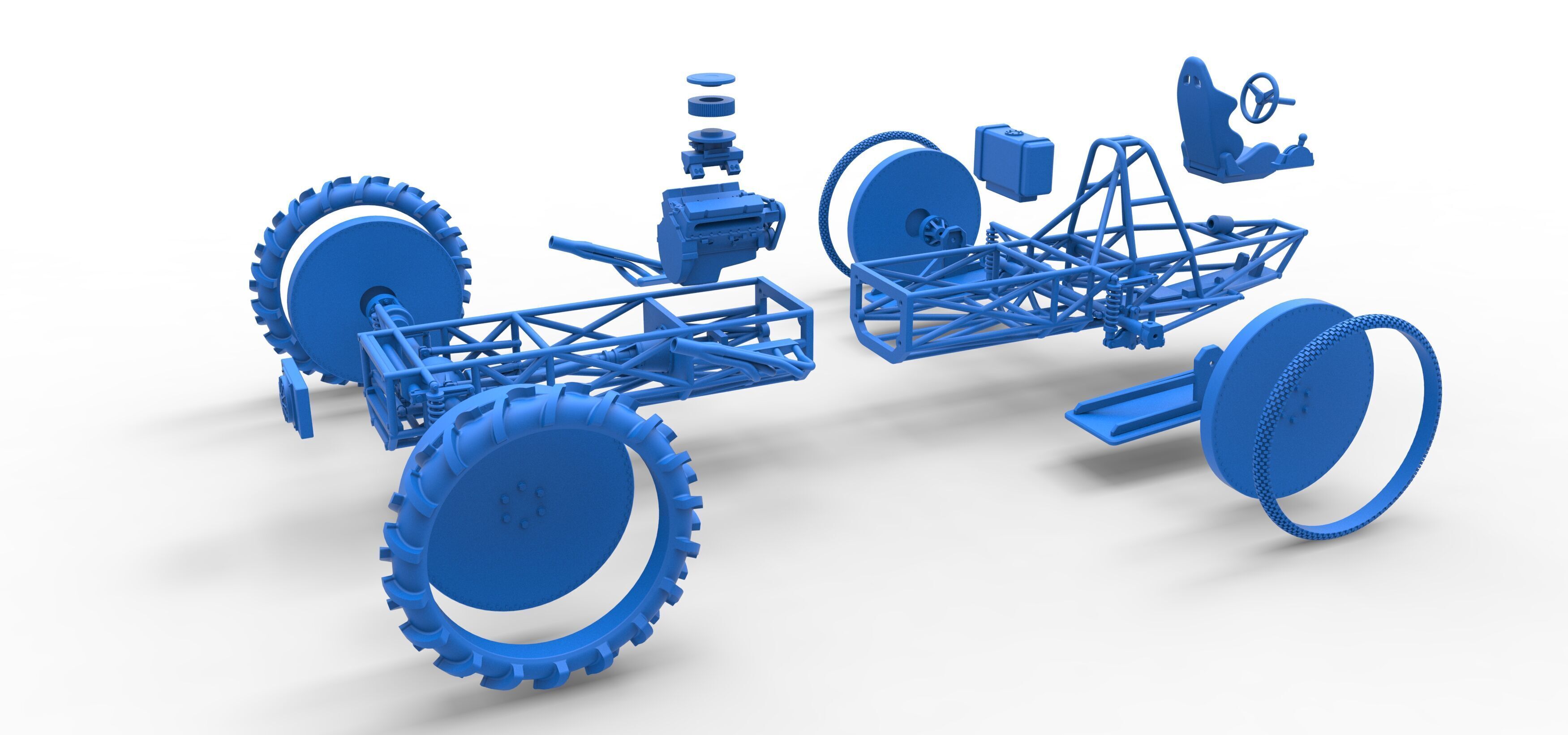 Swamp buggy Base Scale 1 to 25 3D print model_51