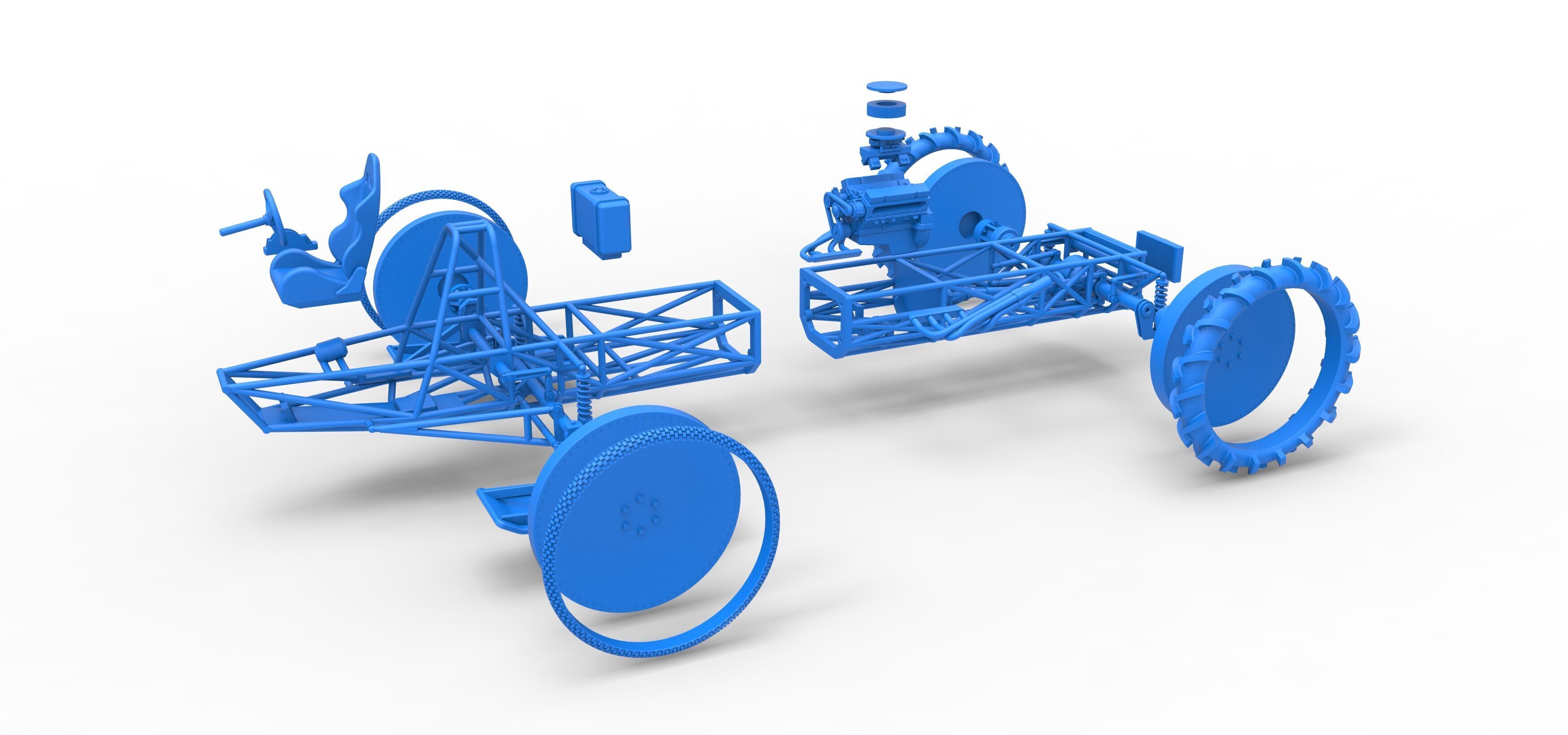 Swamp buggy Base Scale 1 to 25 3D print model_42