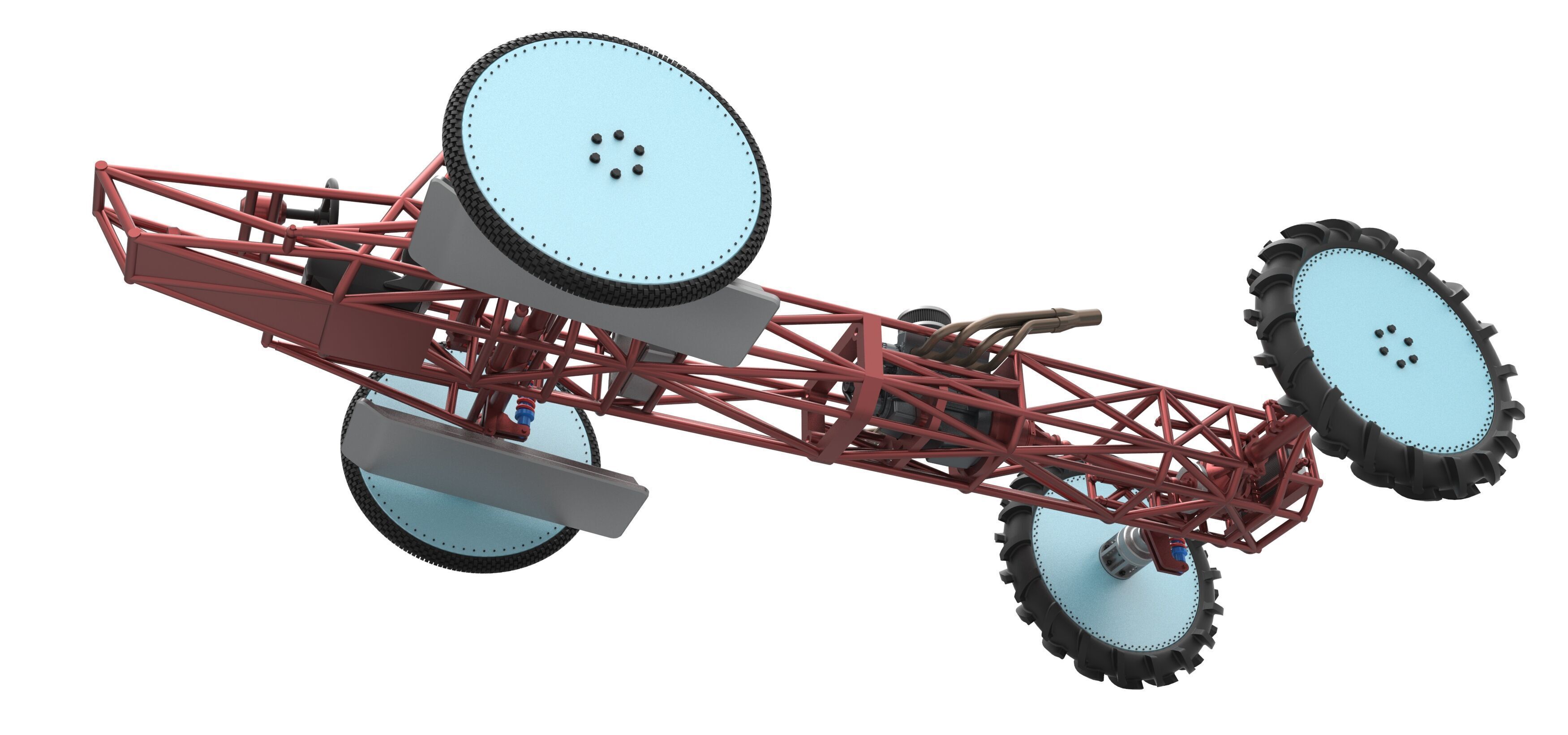 Swamp buggy Base Scale 1 to 25 3D print model_2