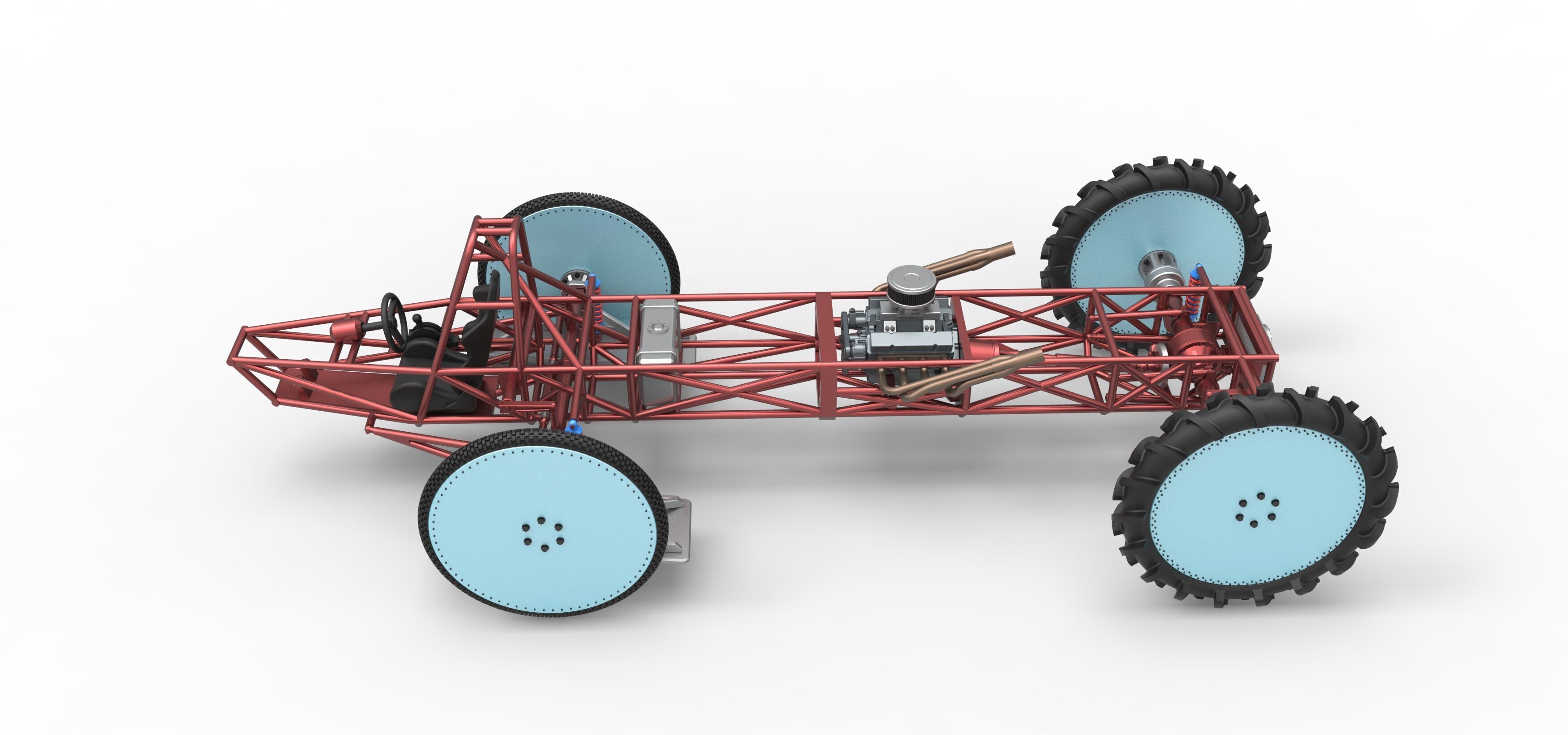 Swamp buggy Base Scale 1 to 25 3D print model_9