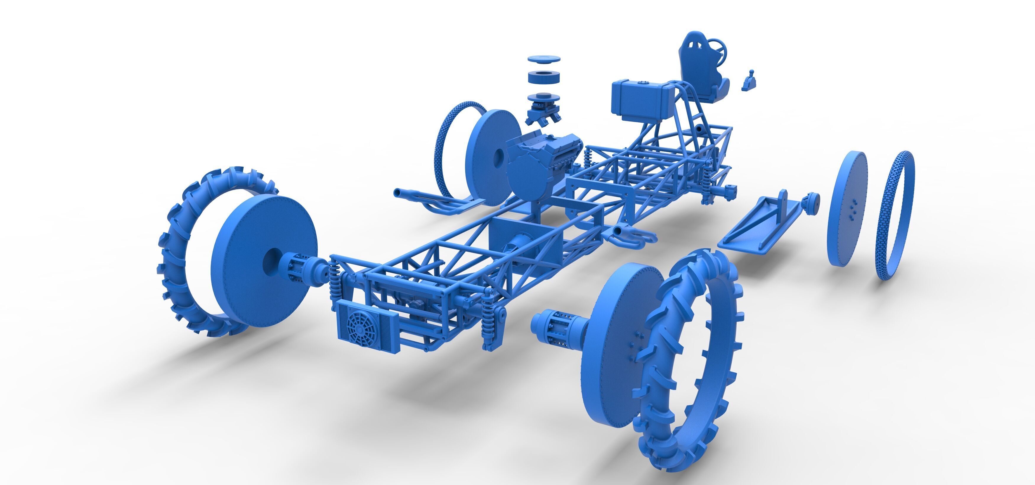 Swamp buggy Base Scale 1 to 25 3D print model_50