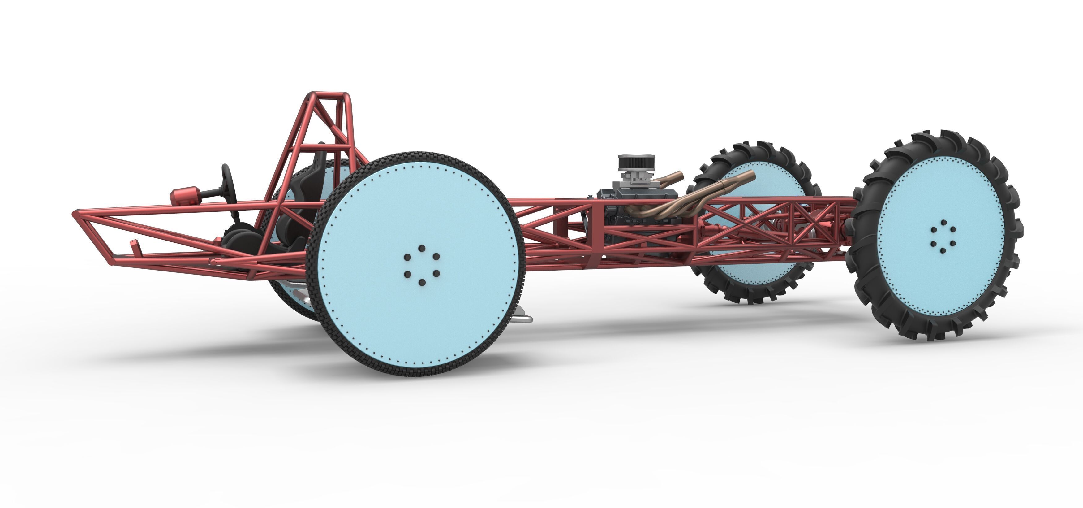 Swamp buggy Base Scale 1 to 25 3D print model_1